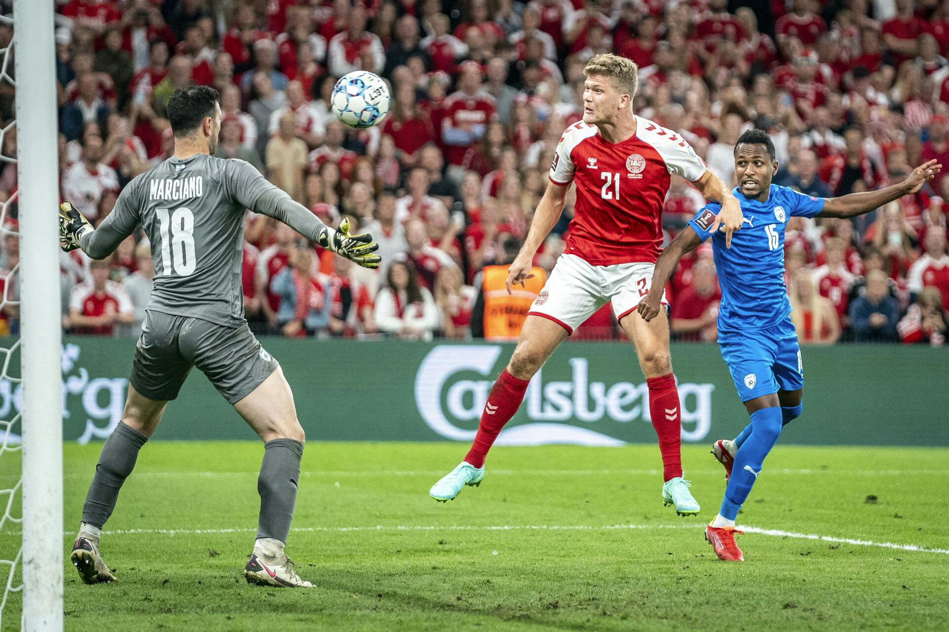 Gadi Kinda var en del af Israel-holdet, som blev sendt hjem fra Parken med et 5-0 nederlag.