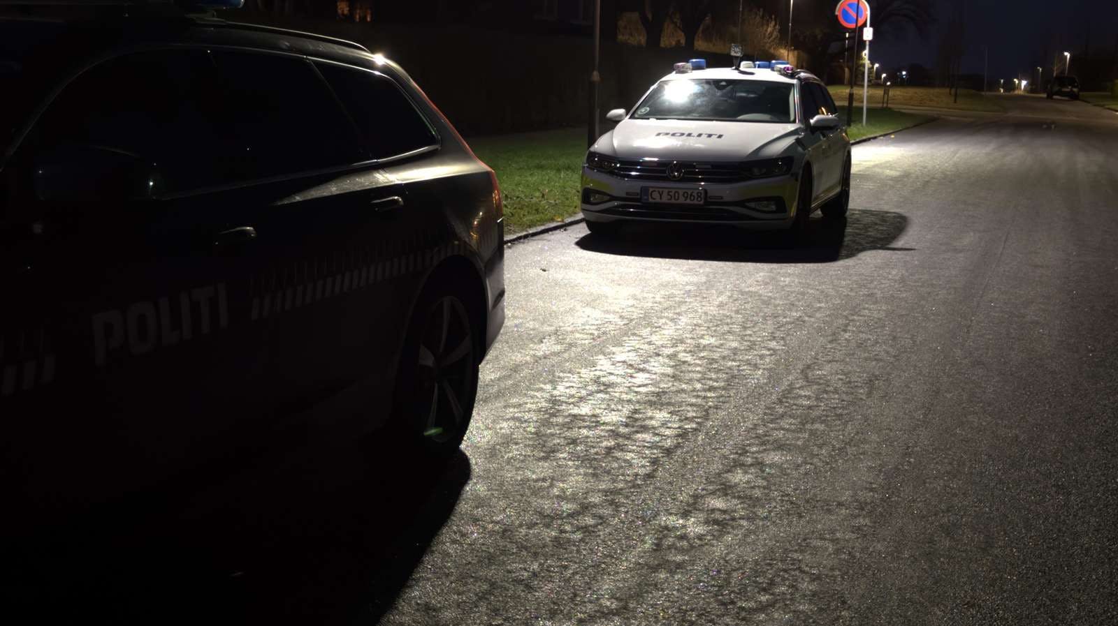 Politiet rykkede massivt ud til boligområdet i forbindelse med drabet.