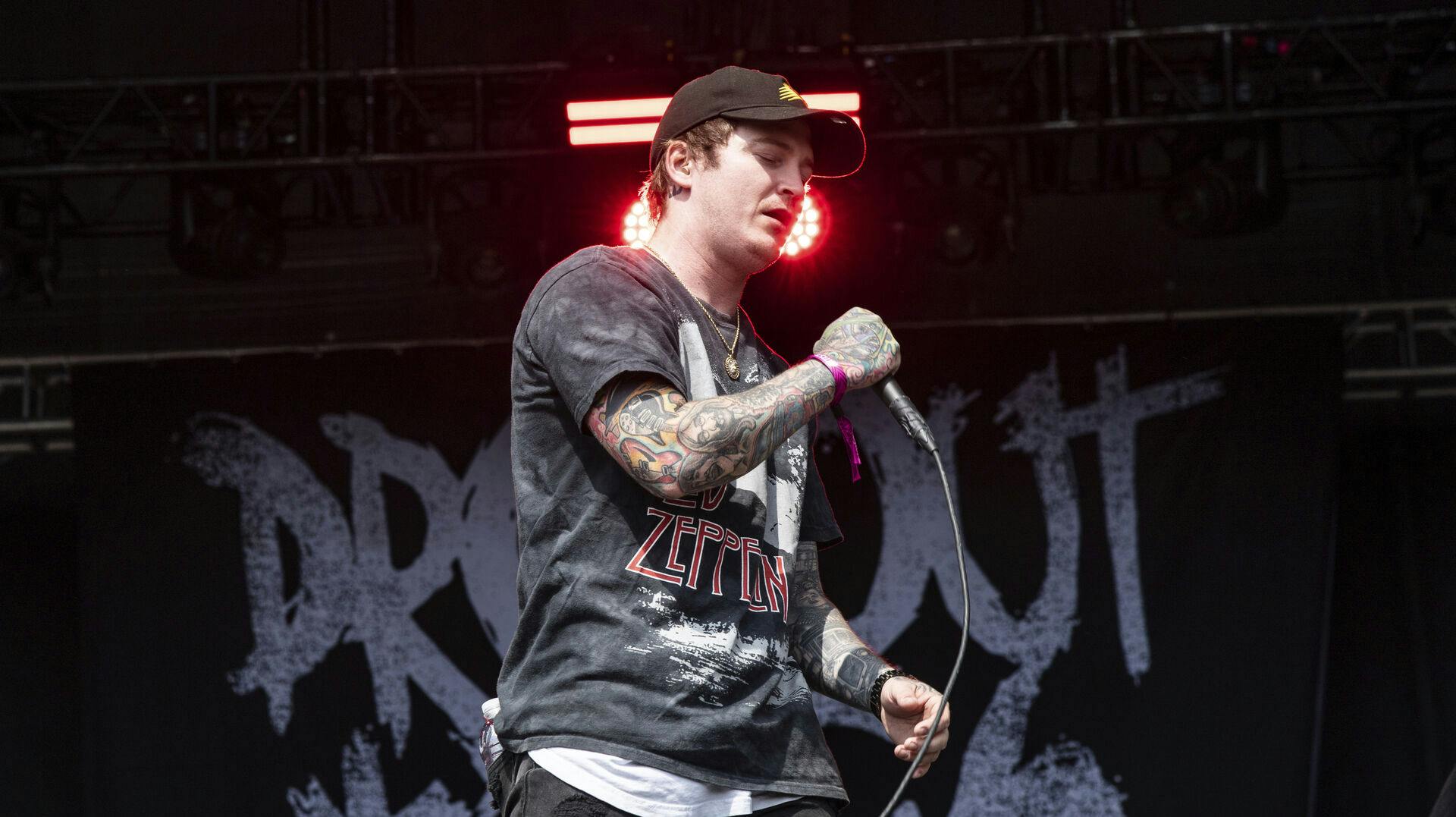 Adam Ramey of Dropout Kings performs at the Louder Than Life Music Festival at the Kentucky Exposition Center on Saturday, Sept. 24, 2022, in Louisville, Ky. (Photo by Amy Harris/Invision/AP)