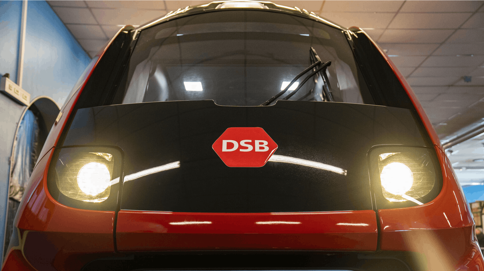 Alstom og DSB præsentere et mockup af det kommende IC5-tog på et pressemøde i København torsdag den 11. maj 2023. (Foto: Martin Sylvest/Ritzau Scanpix 2023)