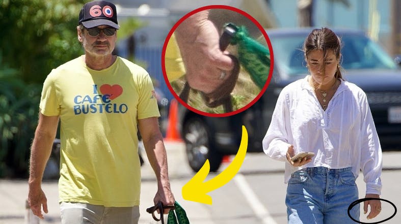 David Duchovny og Monique Pendleberry spottet med deres store hund i Malibu – begge med matchende ringe, der afslører det hemmelige bryllup.