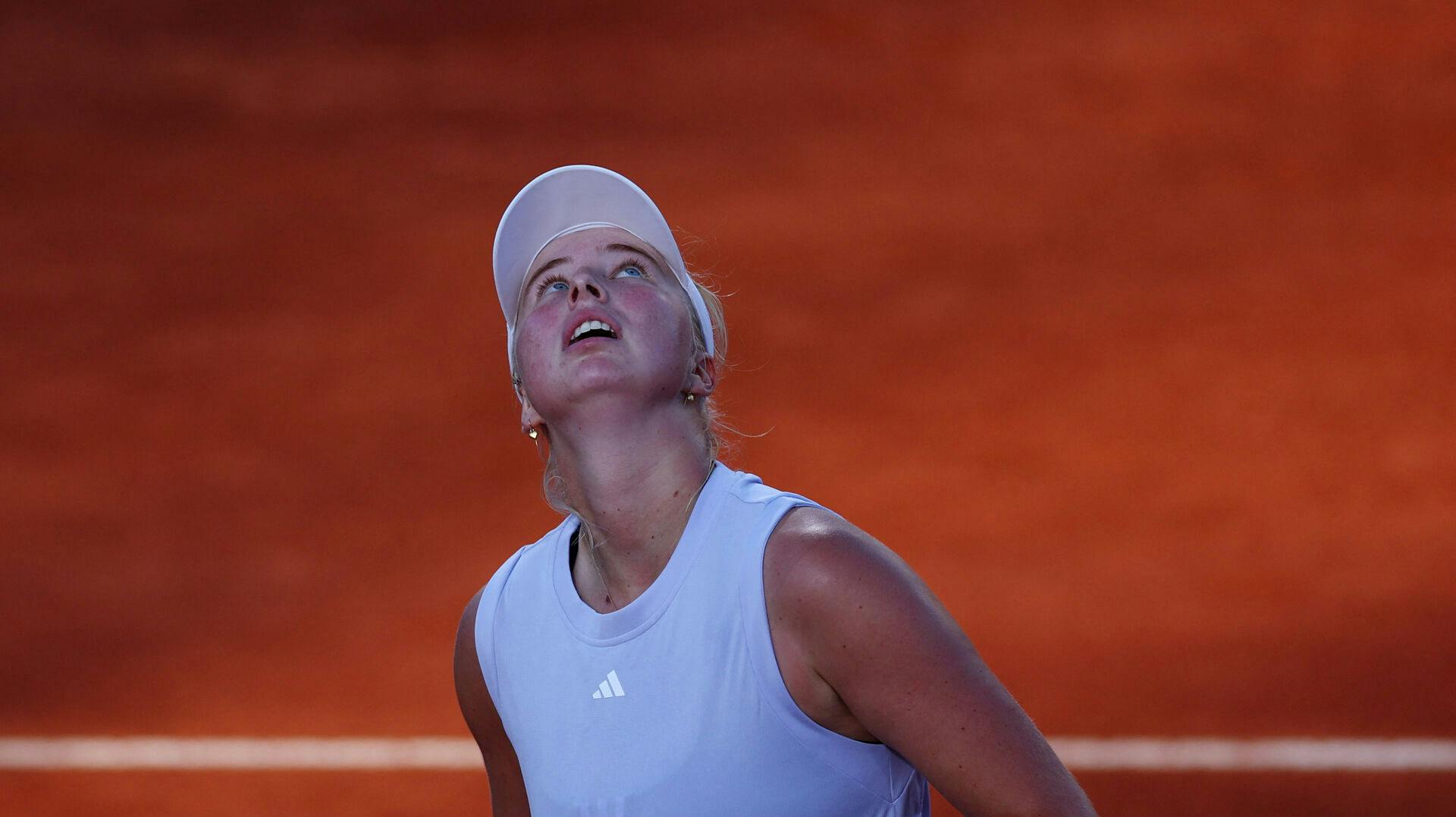 Tennis - Italian Open - Foro Italico, Rome, Italy - May 12, 2025 Denmark's Clara Tauson during her round of 16 match against Russia's Mirra Andreeva REUTERS/Yves Herman