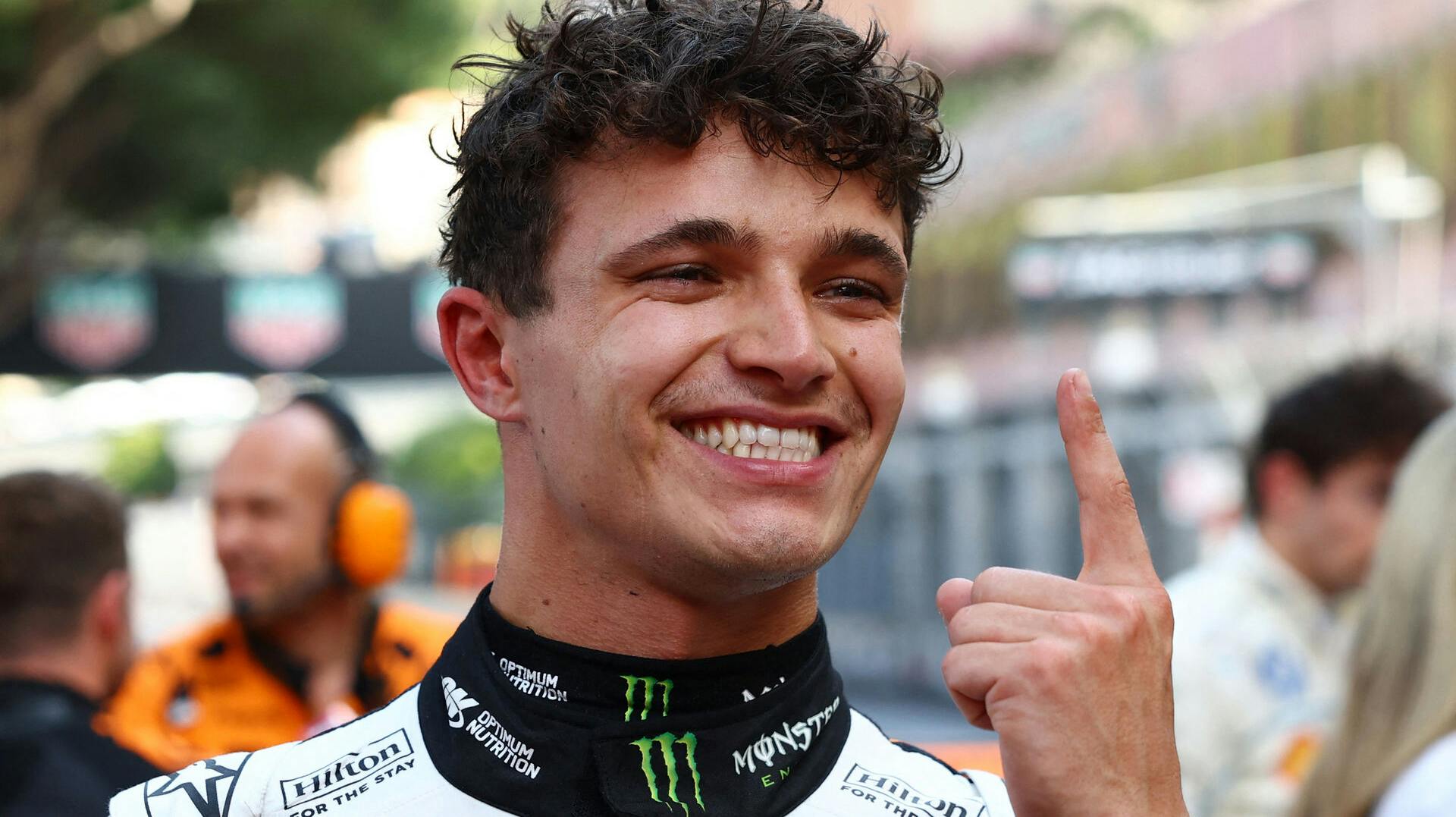 Formula One F1 - Monaco Grand Prix - Circuit de Monaco, Monaco - May 25, 2025 McLaren's Lando Norris celebrates after winning the Monaco Grand Prix REUTERS/Piroschka Van De Wouw