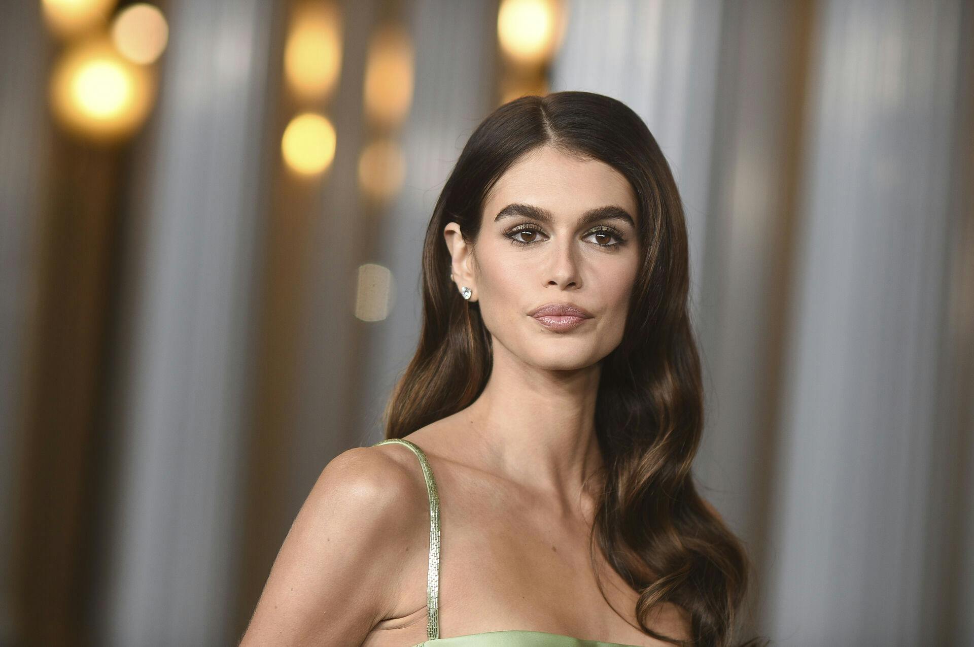 Kaia Gerber arrives at the LACMA Art+Film Gala on Saturday, Nov. 2, 2024, at the Los Angeles County Museum of Art in Los Angeles. (Photo by Richard Shotwell/Invision/AP)
