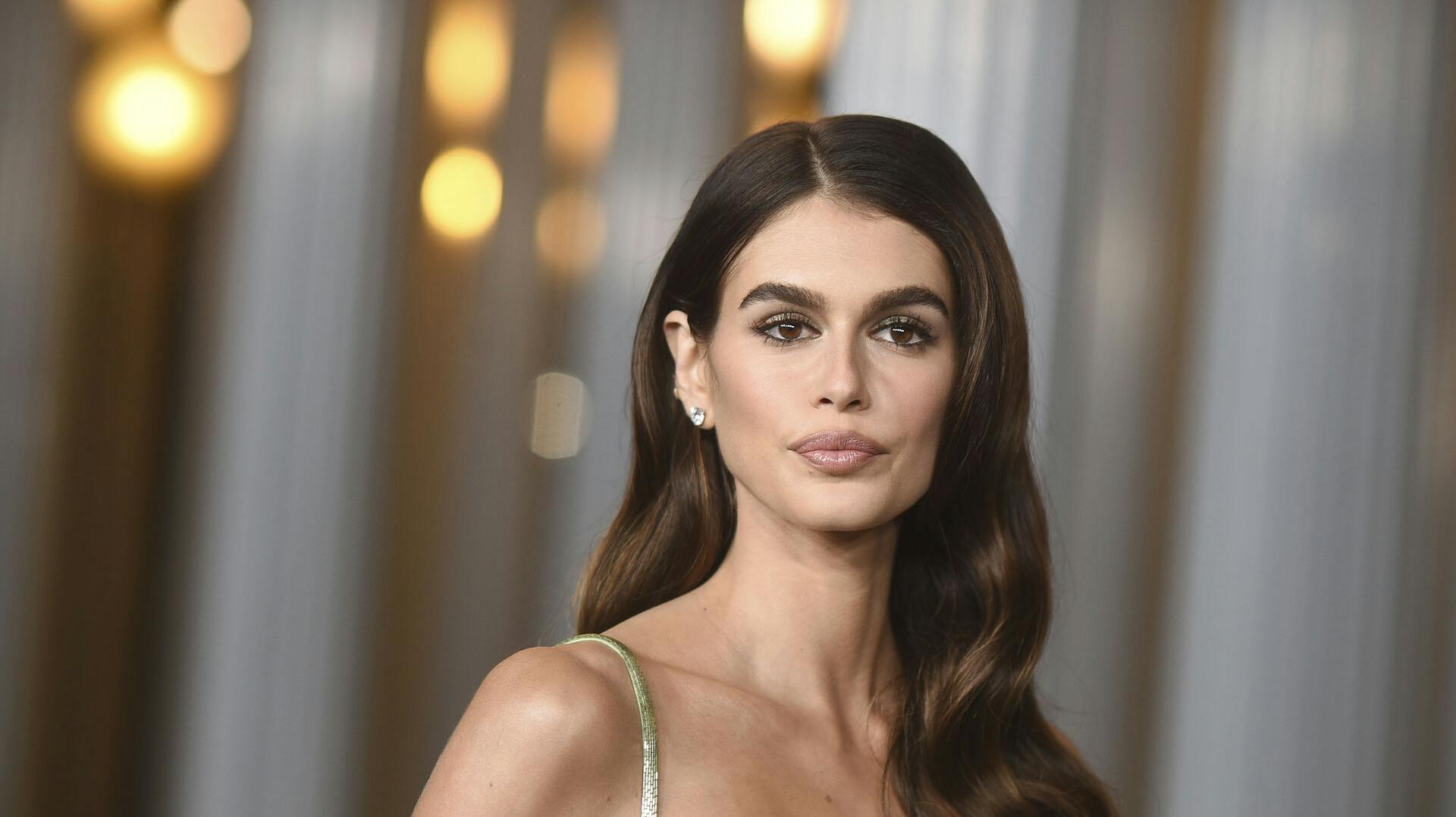 Kaia Gerber arrives at the LACMA Art+Film Gala on Saturday, Nov. 2, 2024, at the Los Angeles County Museum of Art in Los Angeles. (Photo by Richard Shotwell/Invision/AP)