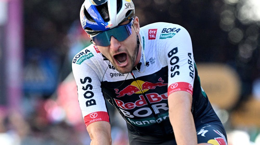 Nico Denz slap sin kraftfulde motor fri på torsdagens etape i Giroen. -