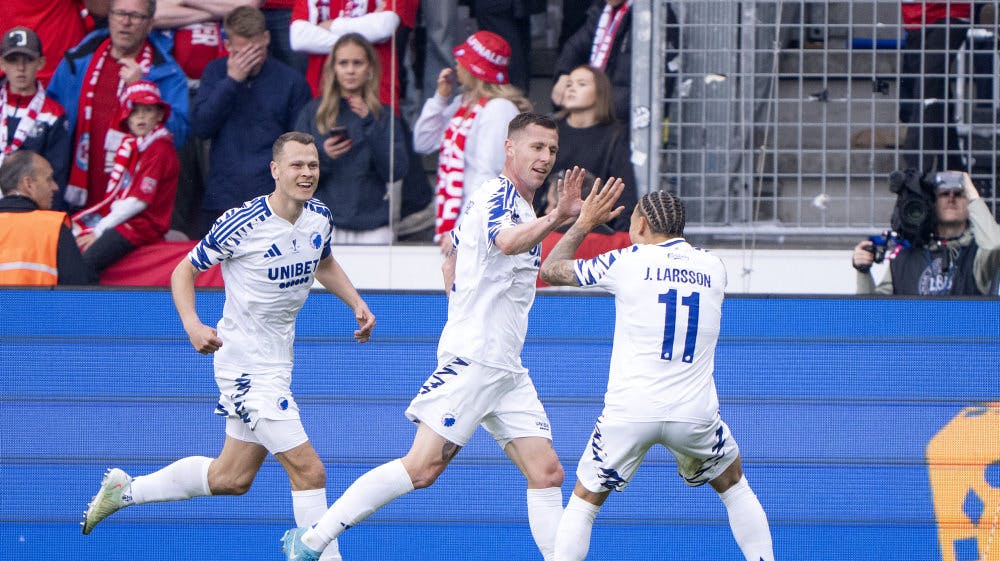 Lukas Lerager scorede FC Københavns andet mål i den sikre finalesejr over Silkeborg.