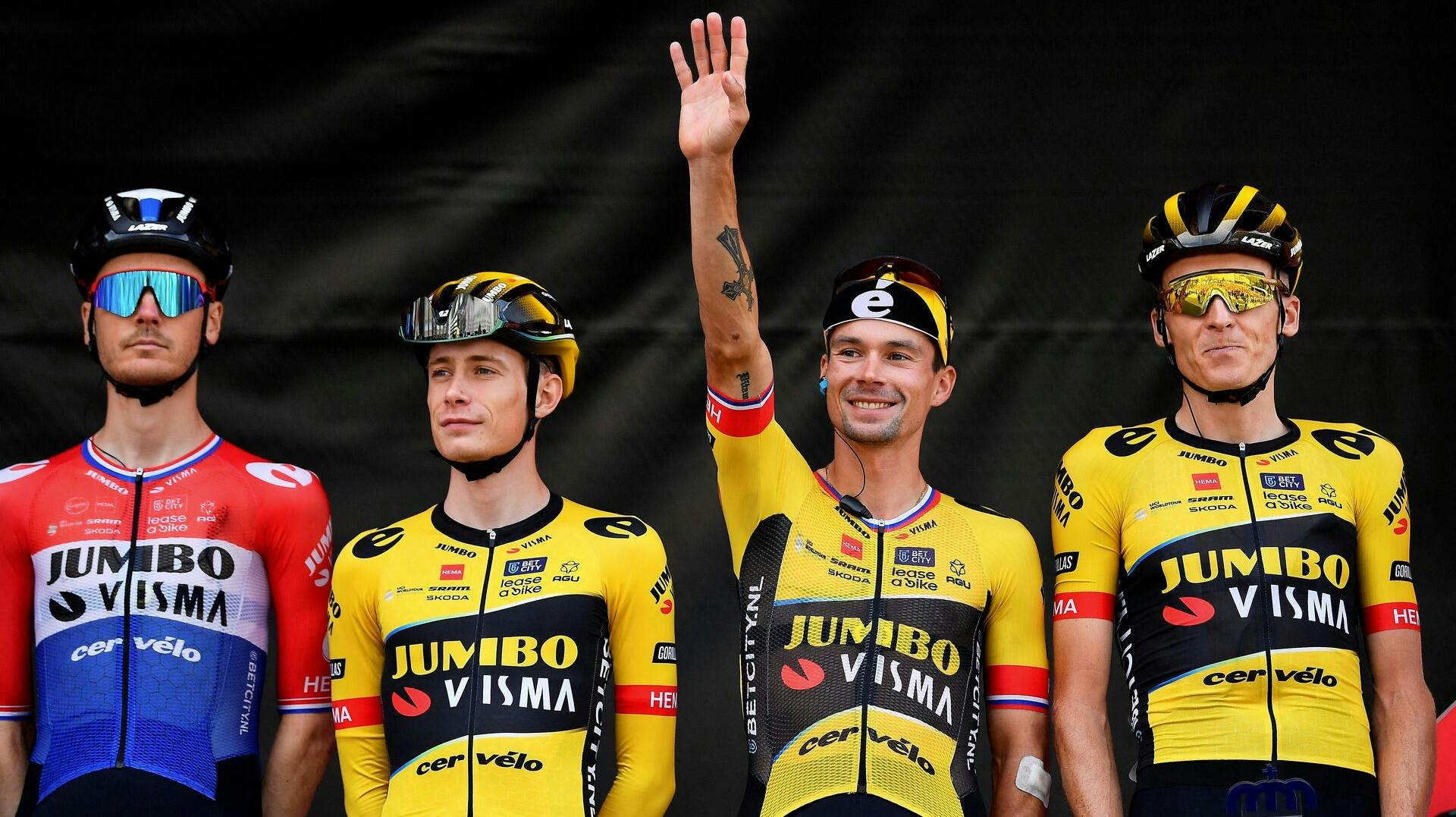 Robert Gesink (til højre) mistede fredag sin elskede hustru.