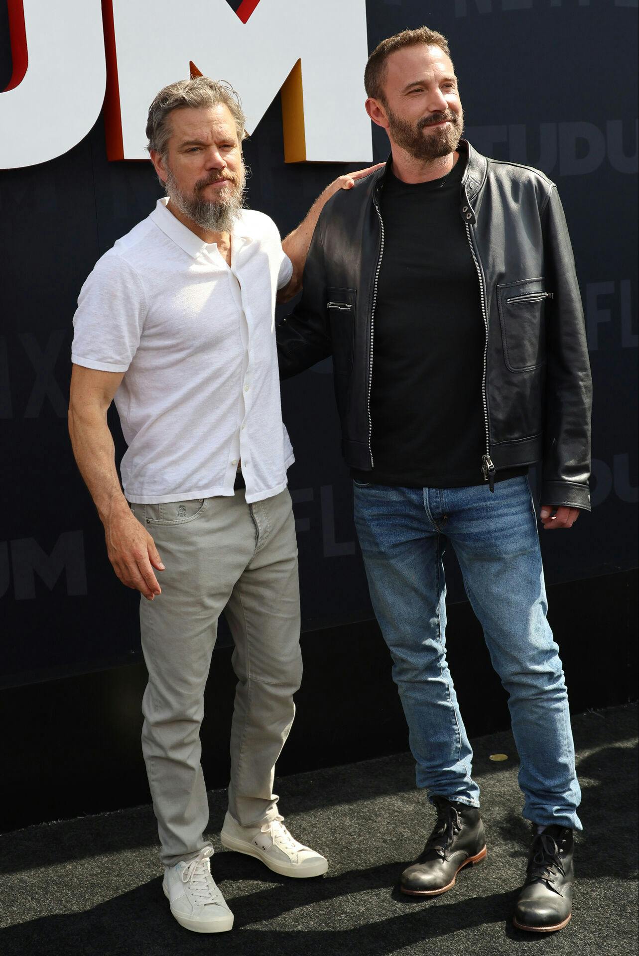 Matt Damon og Ben Affleck fulgtes til det såkaldte Netflix Tudum 2025 i Los Angeles.