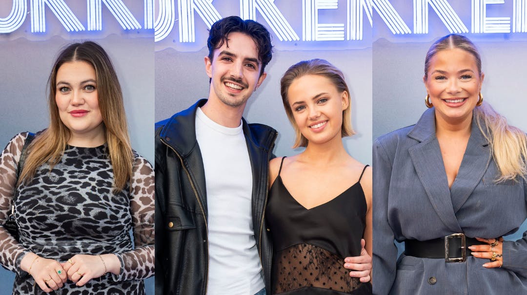 Både Stephanie Siguenza, Eugen Miu, Anna Munch og Sissal var på plads på den lilla løber, da der var premiere på "Smukkere".