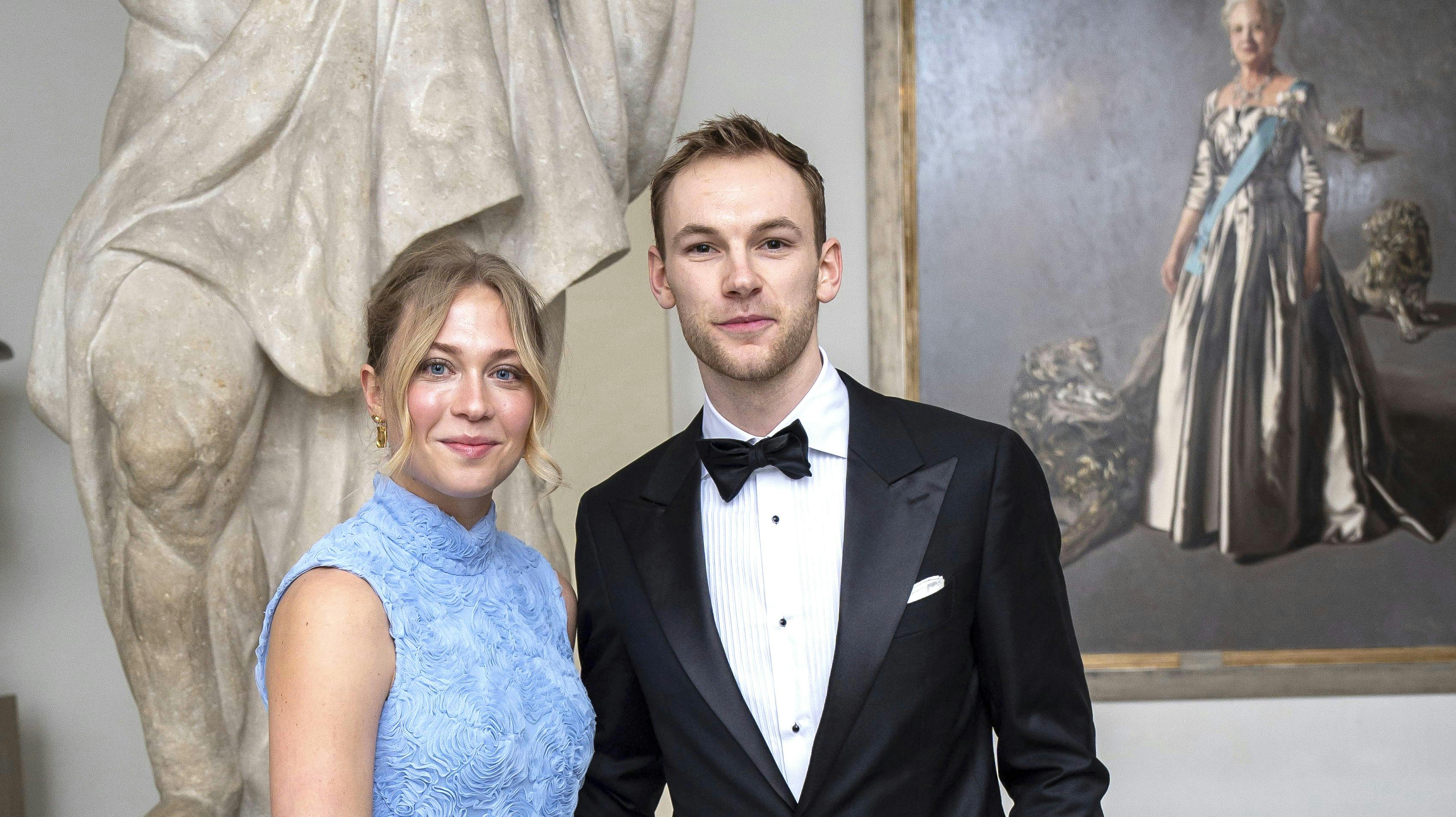 Mathias Gidsel og kæresten Katrine Kirkelund.