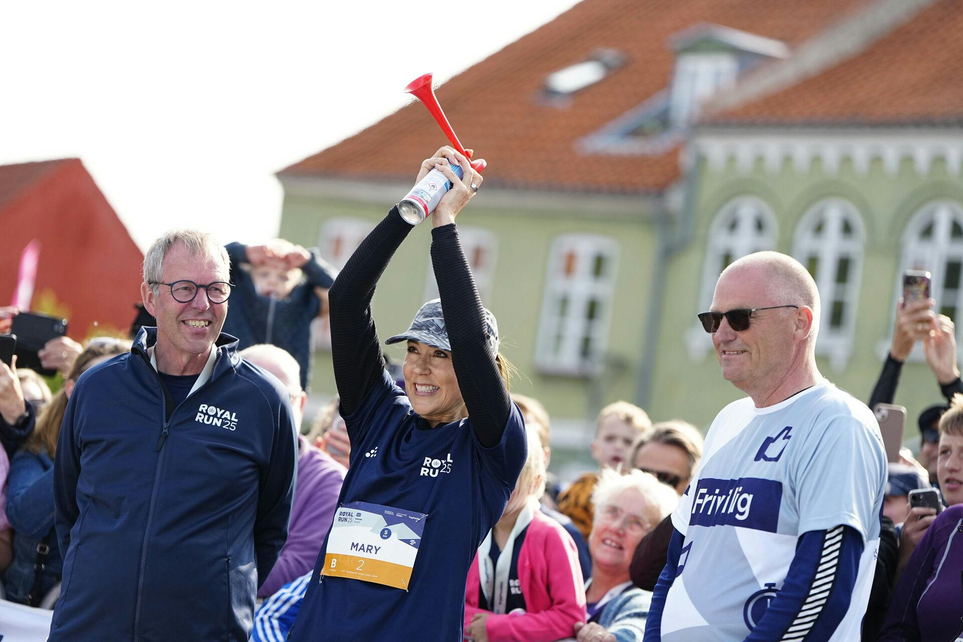 Dronning Mary deltager i Royal Run i Korsør.