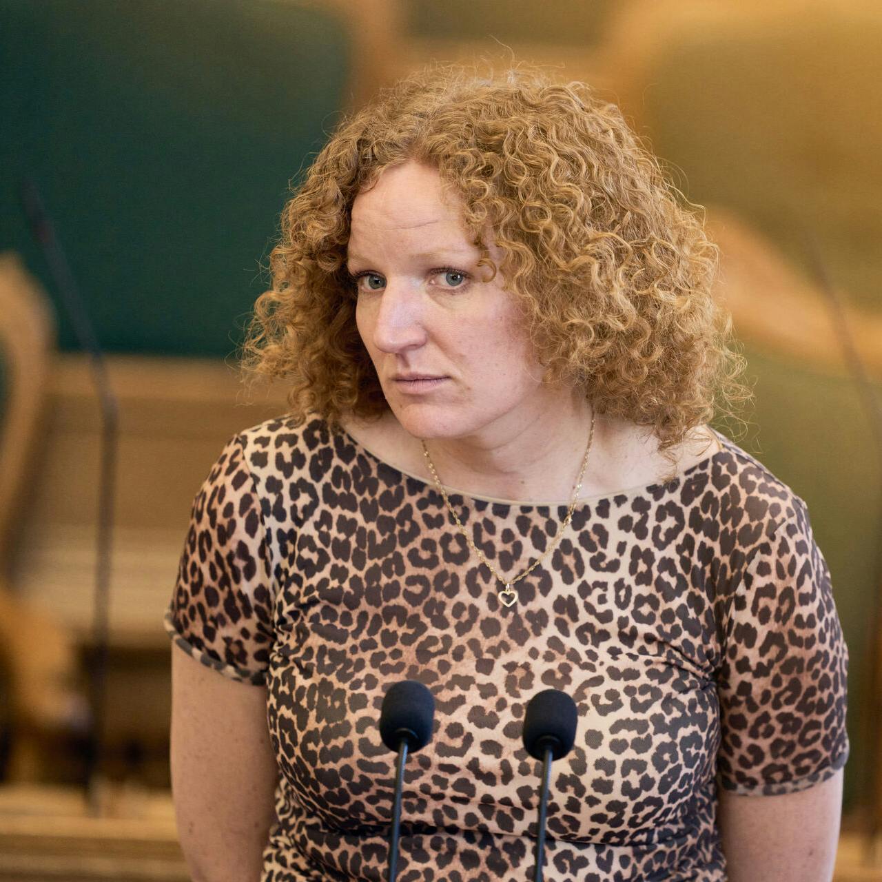 Rosa Lund (EL) under møde i Folketingssalen, hvor ministrene svarer på oversendte spørgsmål i ministrenes spørgetid, på Christiansborg i København onsdag den 2. april 2025.. (Foto: Thomas Traasdahl/Ritzau Scanpix)