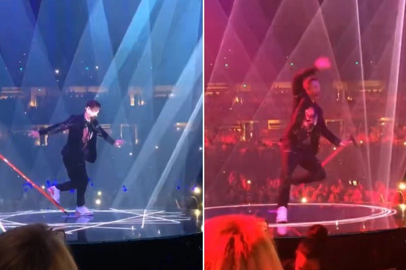 Justin Timberlake får hug for sine dansemoves efter koncert.