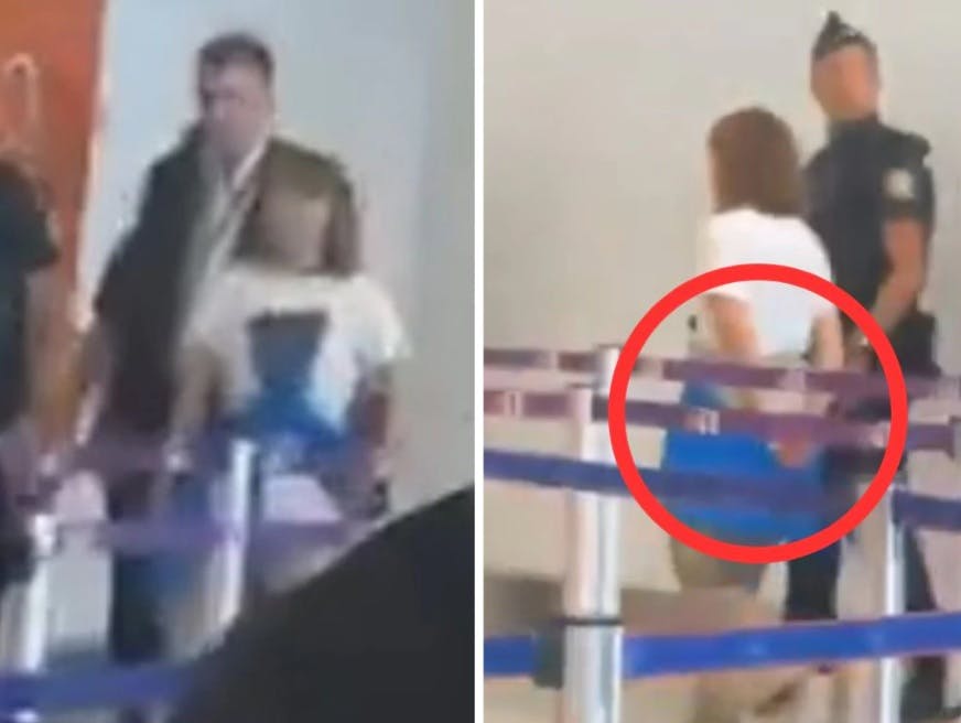 Greta Thunberg lod tilsyneladende som om, hun havde håndjern på, da hun blev smidt ud af Israel forleden.