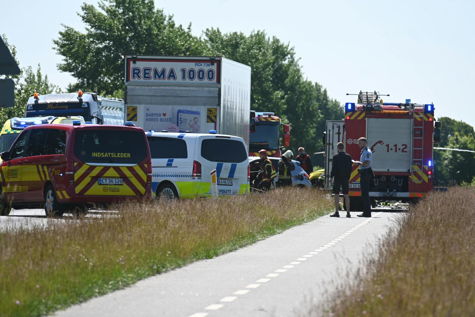 En person er alvorligt kvæstet efter en trafikulykke nær Gammel Hampen.