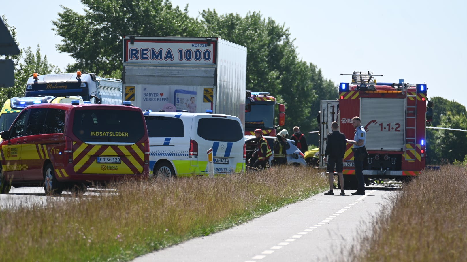 En person er alvorligt kvæstet efter en trafikulykke nær Gammel Hampen.