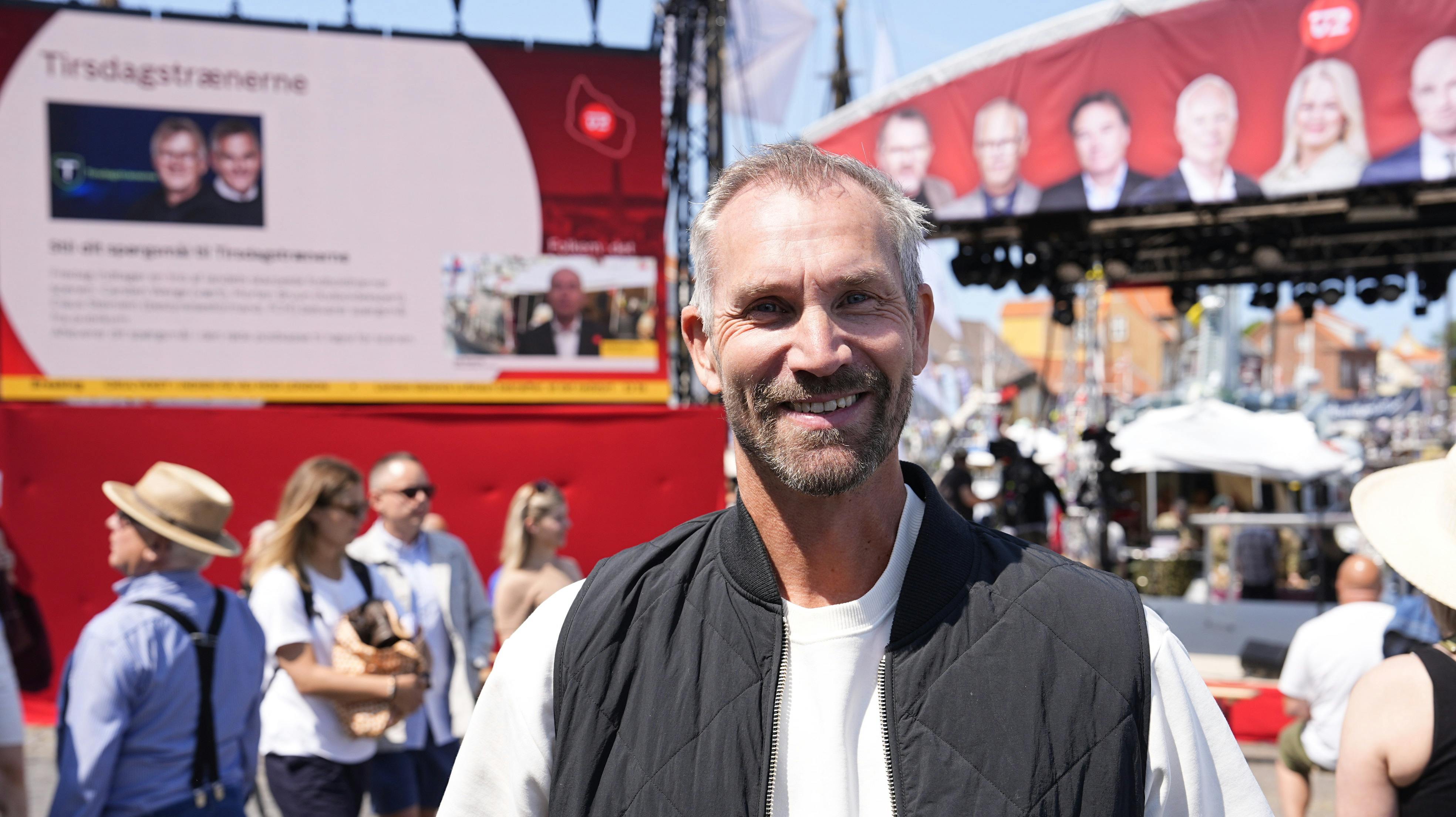 Mark Abildhauge er kun på Folkemødet torsdag, da han fredag skal på Heartland med sin forlovede.