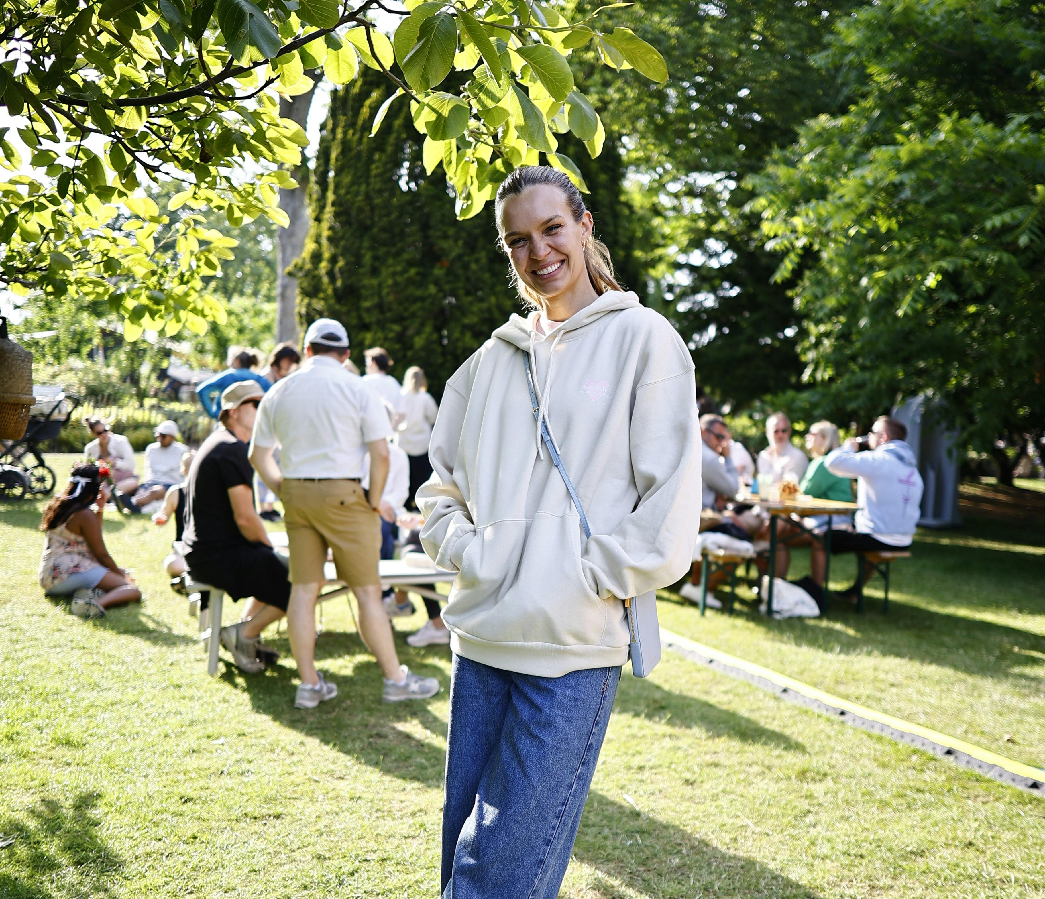 Modellen Josephine Skriver var lørdag at finde ved Egeskov Slot til Heartland Festival. 