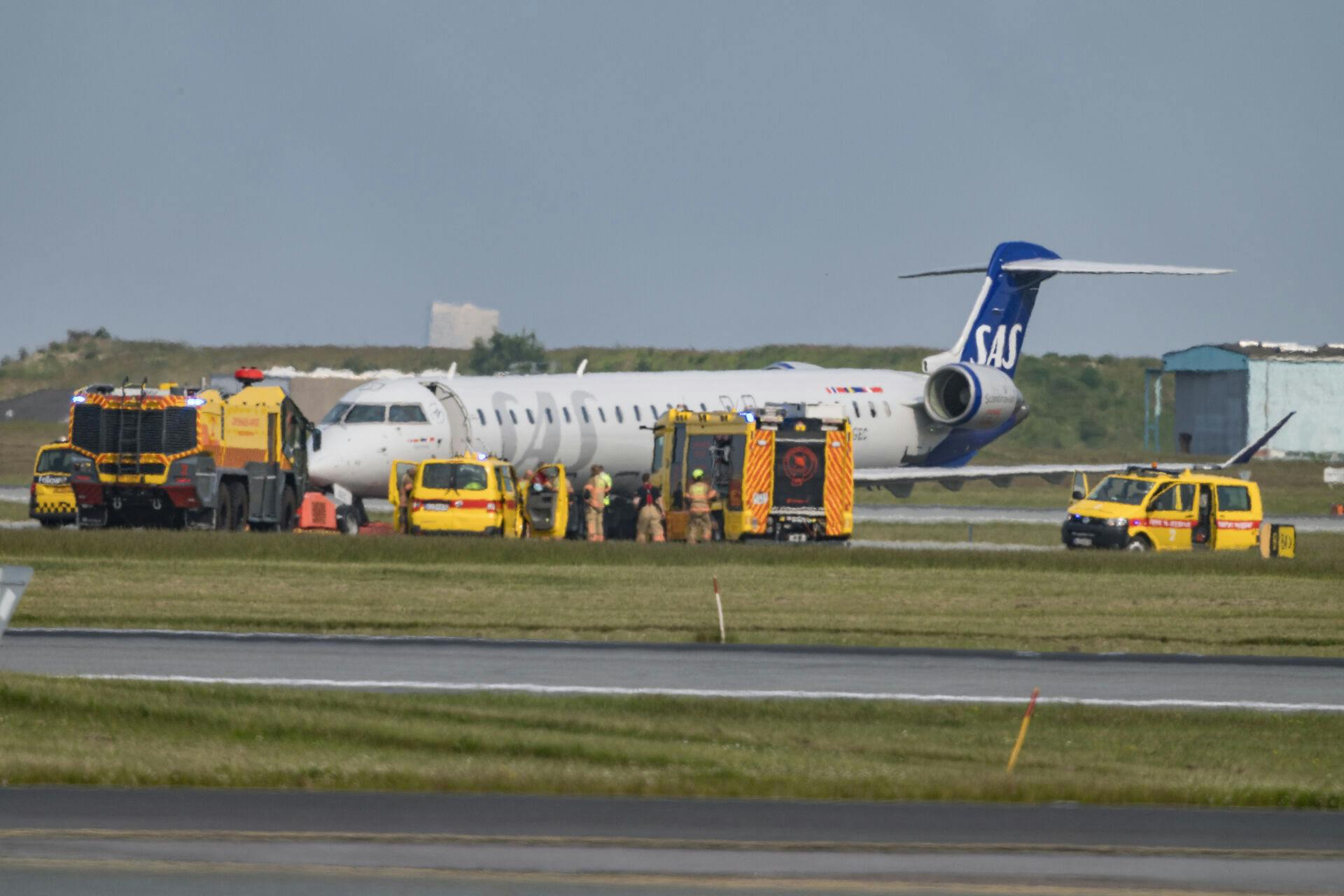 Et SAS-fly, som afgik fra Palanga i Lituaen tidligere på dagen er søndag sikkerhedslandet i Københavns Lufthavn.