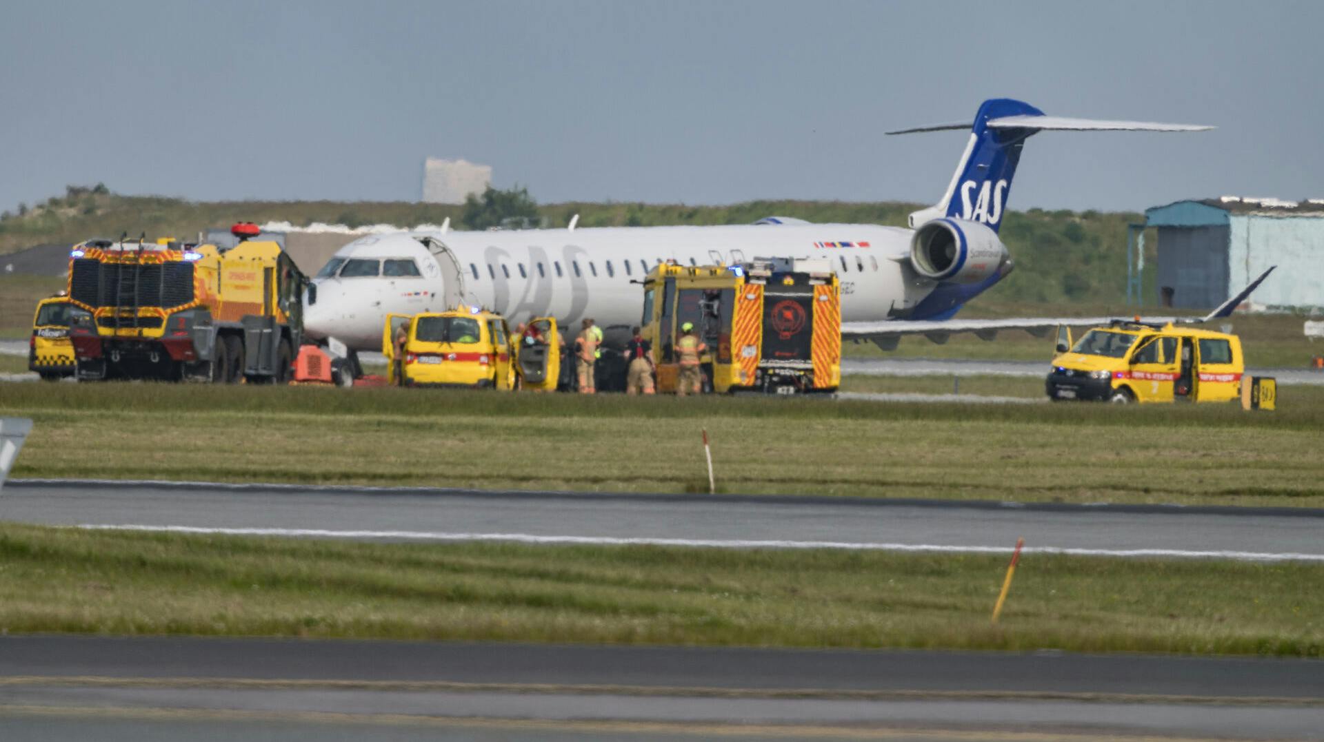 Et SAS-fly, som afgik fra Palanga i Lituaen tidligere på dagen er søndag sikkerhedslandet i Københavns Lufthavn.