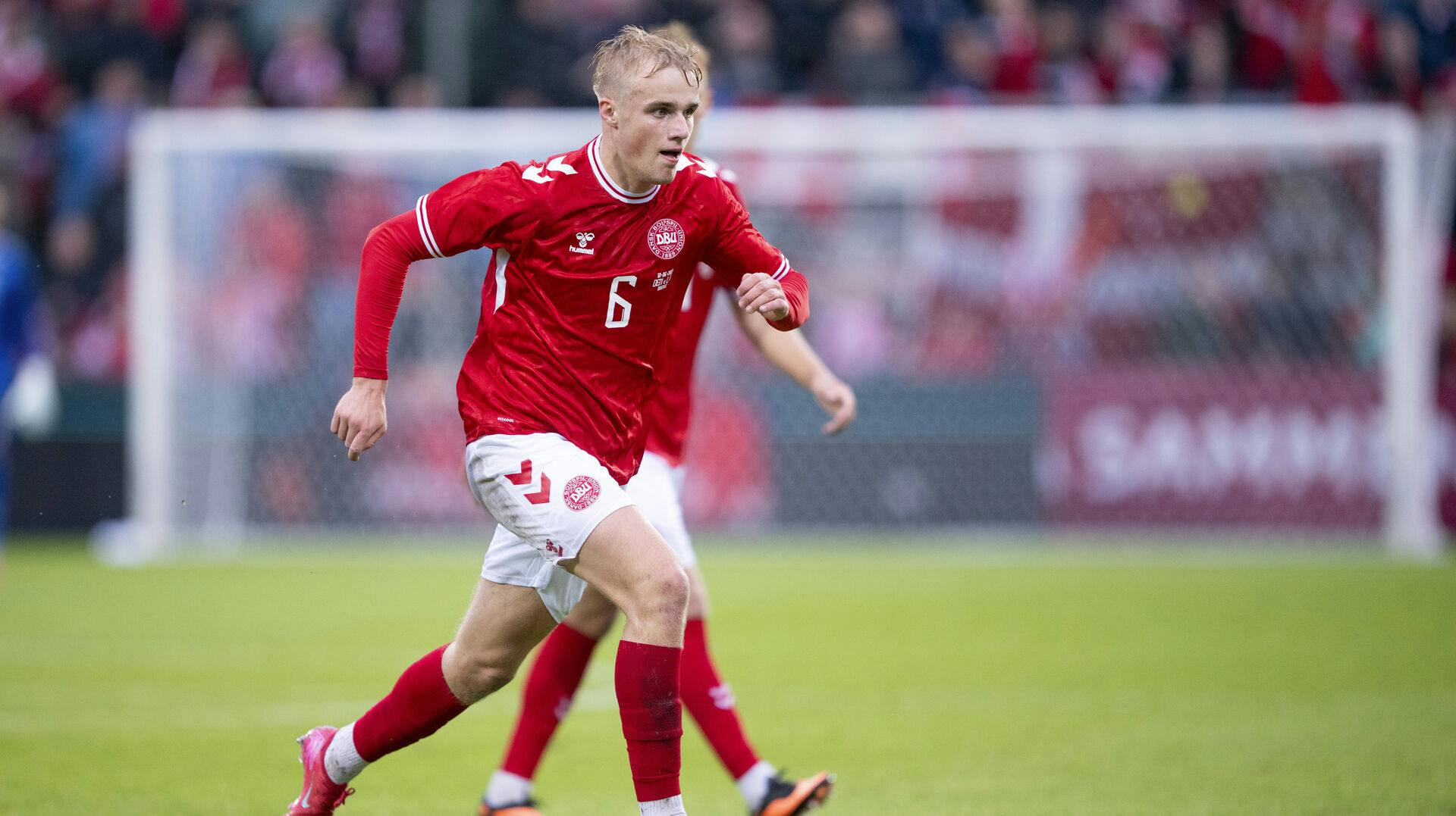 Denmark's Victor Froholdt during the football international match between Denmark and Lithuania at Odense Stadium on Tuesday, June 10, 2025. (Photo: Bo Amstrup/Ritzau Scanpix)