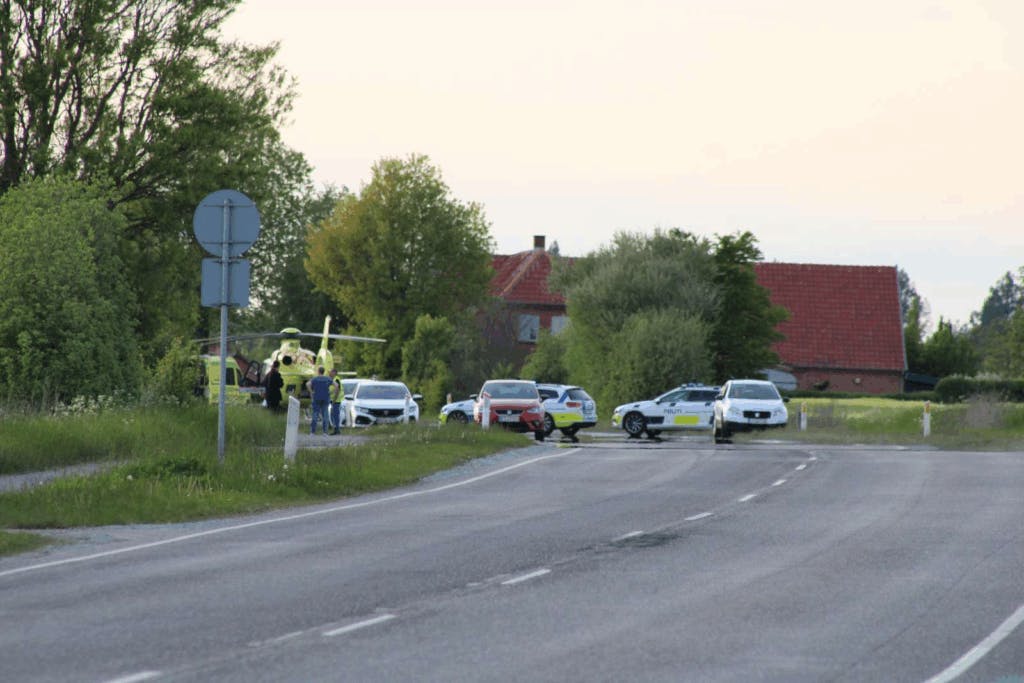 Sådan så det ud ved ulykkesstedet.