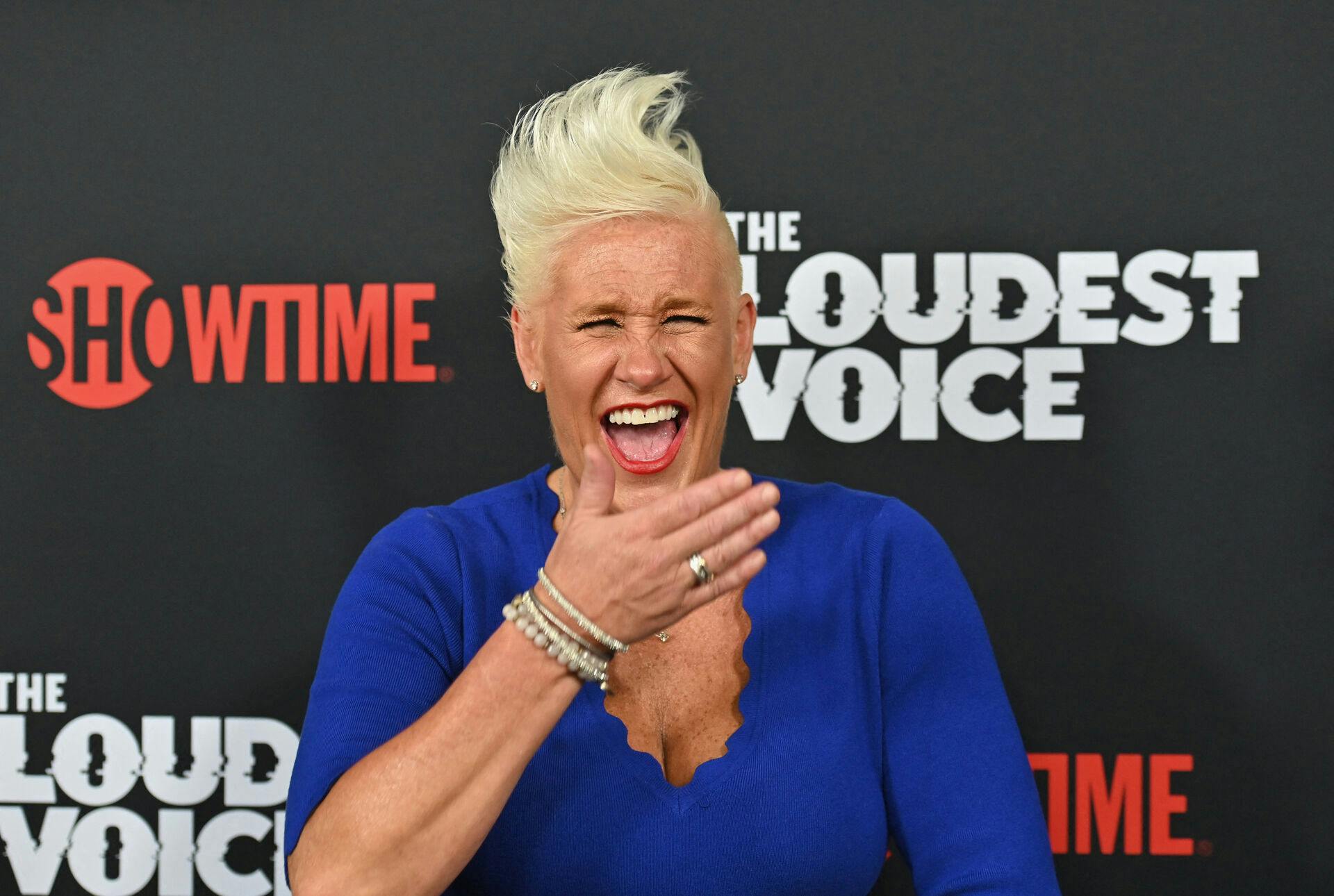 US chef Anne Burrell attends the Showtime limited series premiere of "The Loudest Voice" at the Paris theatre on June 24, 2019 in New York. Angela Weiss / AFP