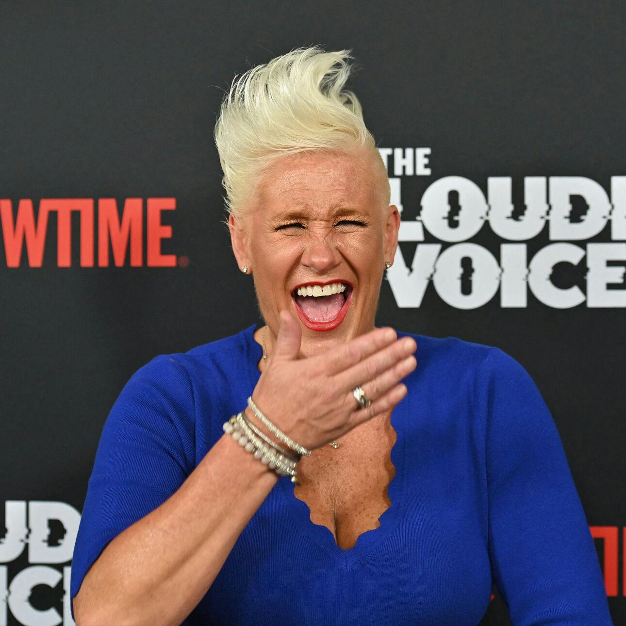 US chef Anne Burrell attends the Showtime limited series premiere of "The Loudest Voice" at the Paris theatre on June 24, 2019 in New York. Angela Weiss / AFP
