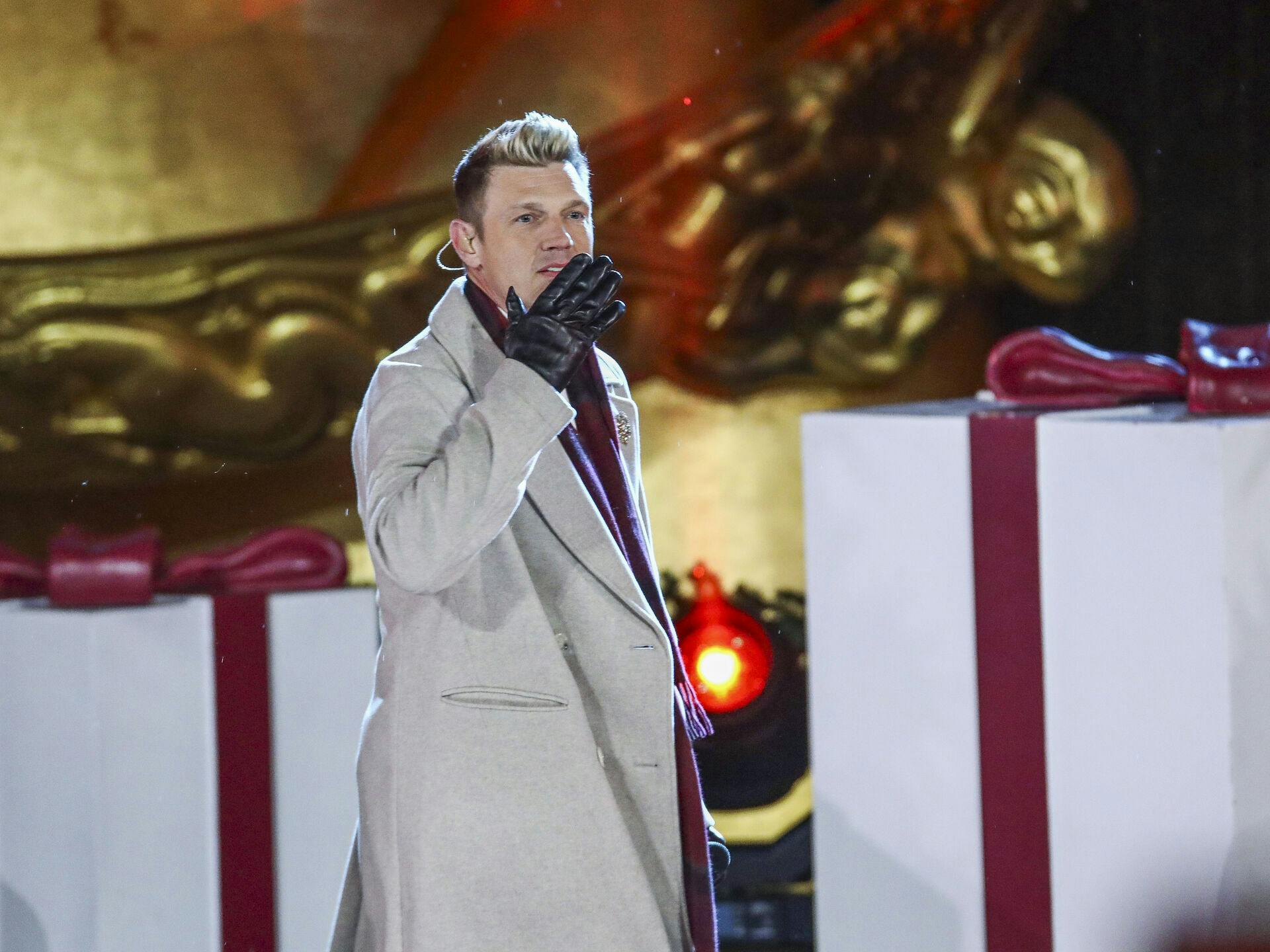 Singer Nick Carter of the Backstreet Boys participates in the Rockefeller Center Christmas tree lighting ceremony on Wednesday, Dec. 4, 2024, in New York. (Photo by Andy Kropa/Invision/AP)