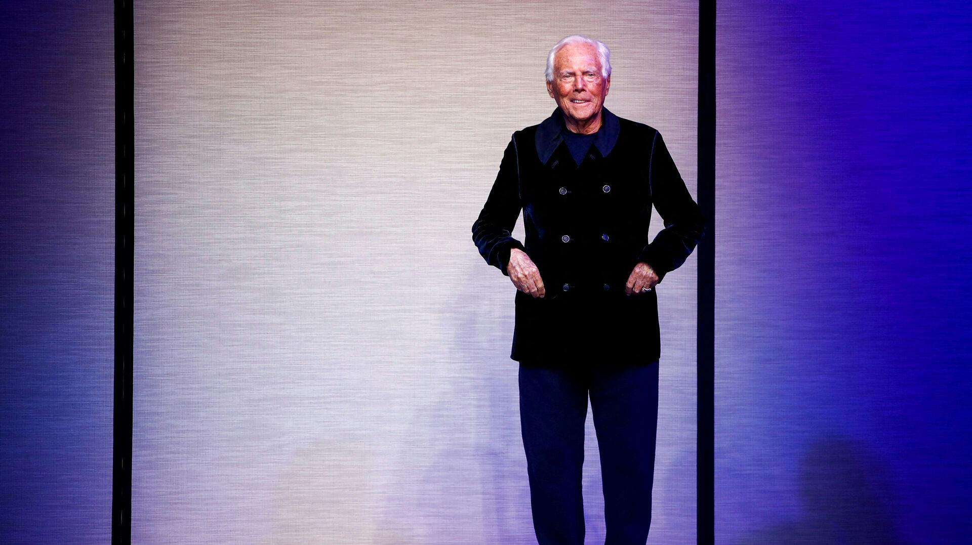 Giorgio Armani ses her tidligere i år, men i denne uge rakte kræfterne ikke.