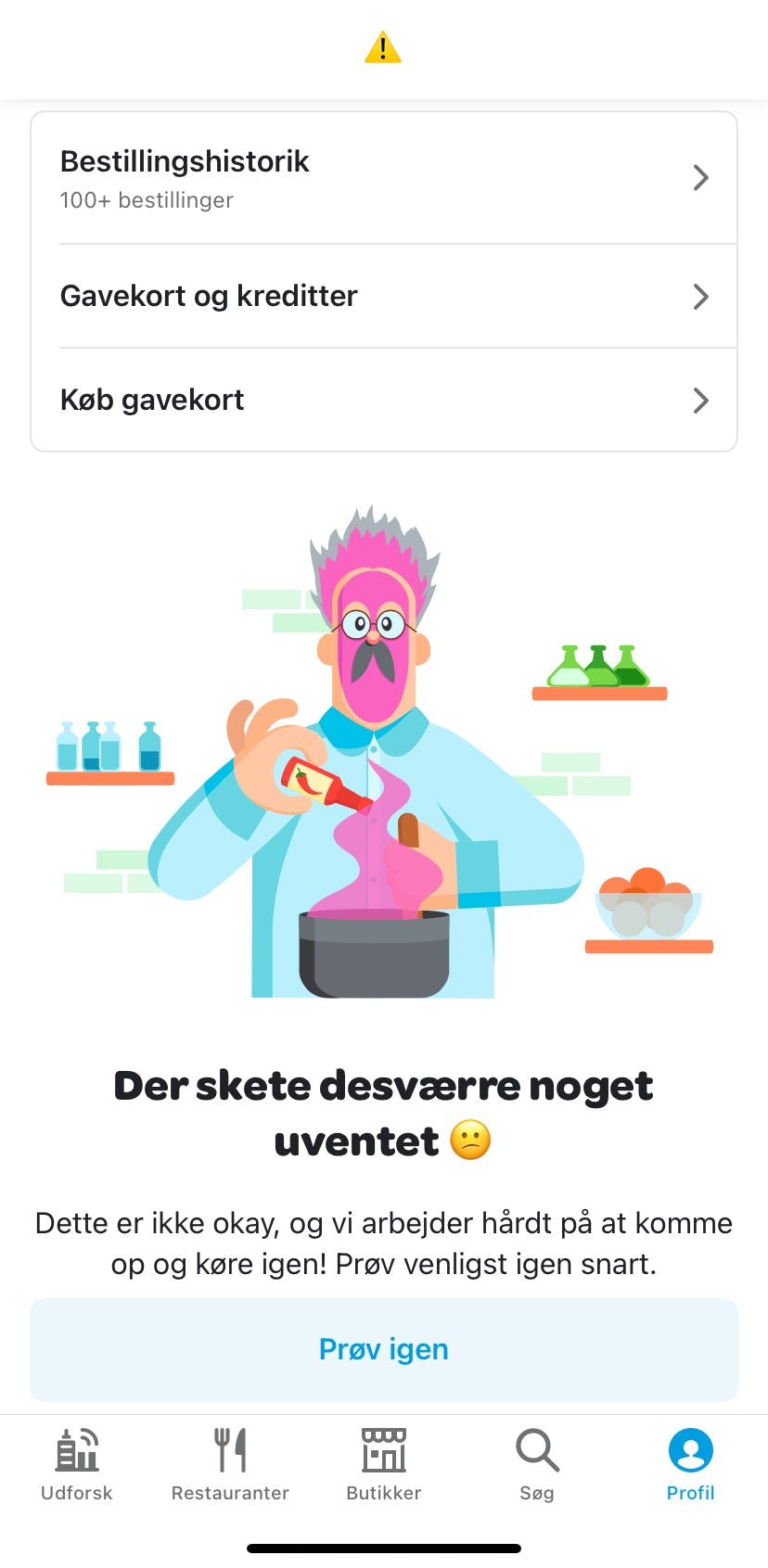 Det var ikke muligt at købe mad til eftermiddag. 