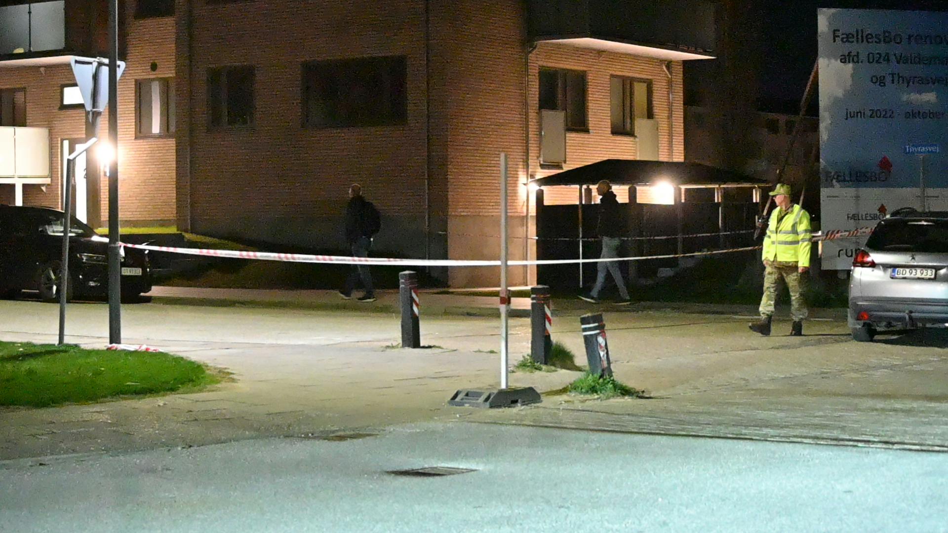 Politiet afspærrede et større område i forbindelse med efterforskningen.