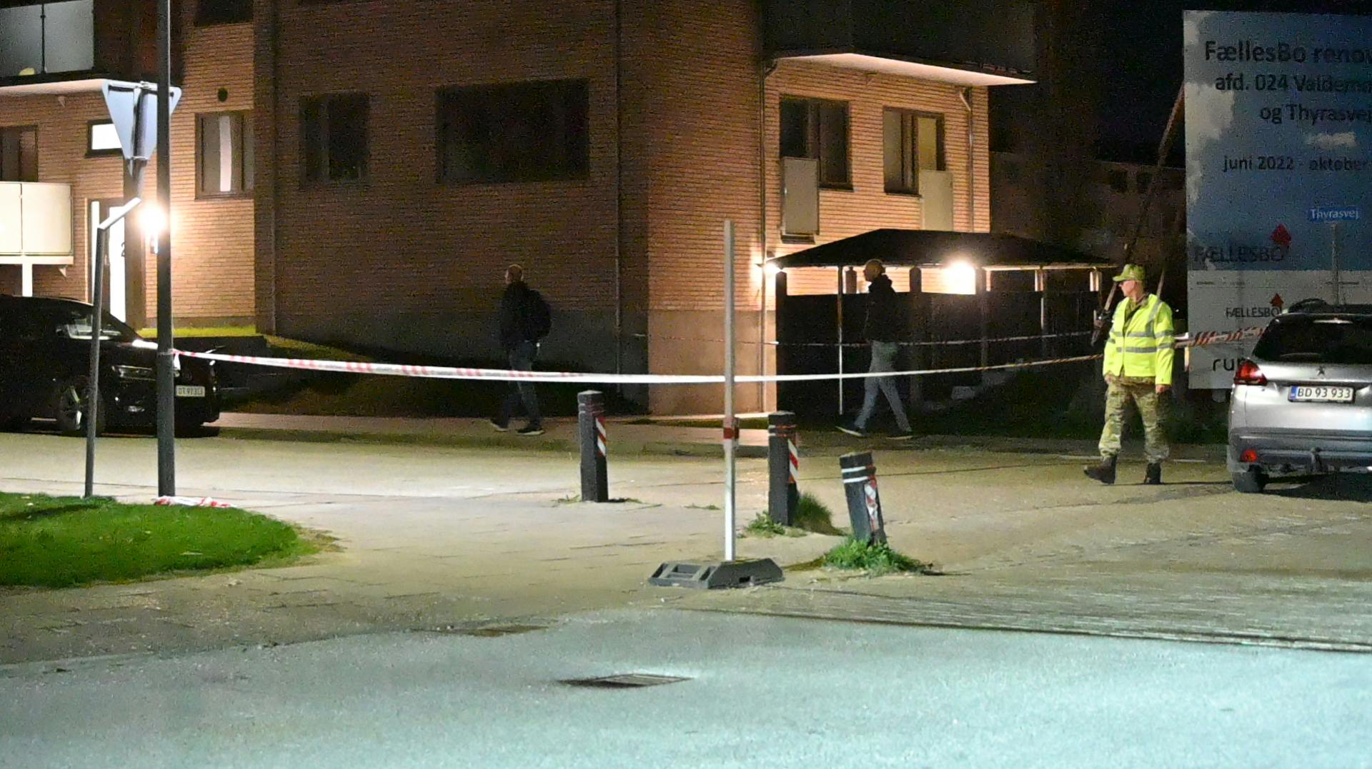 Politiet afspærrede et større område i forbindelse med efterforskningen.
