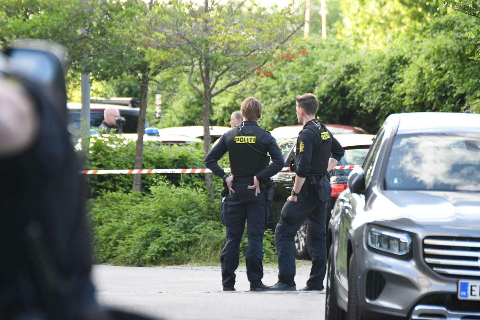 Politiet er massivt til stede onsdag aften på Østerbro.