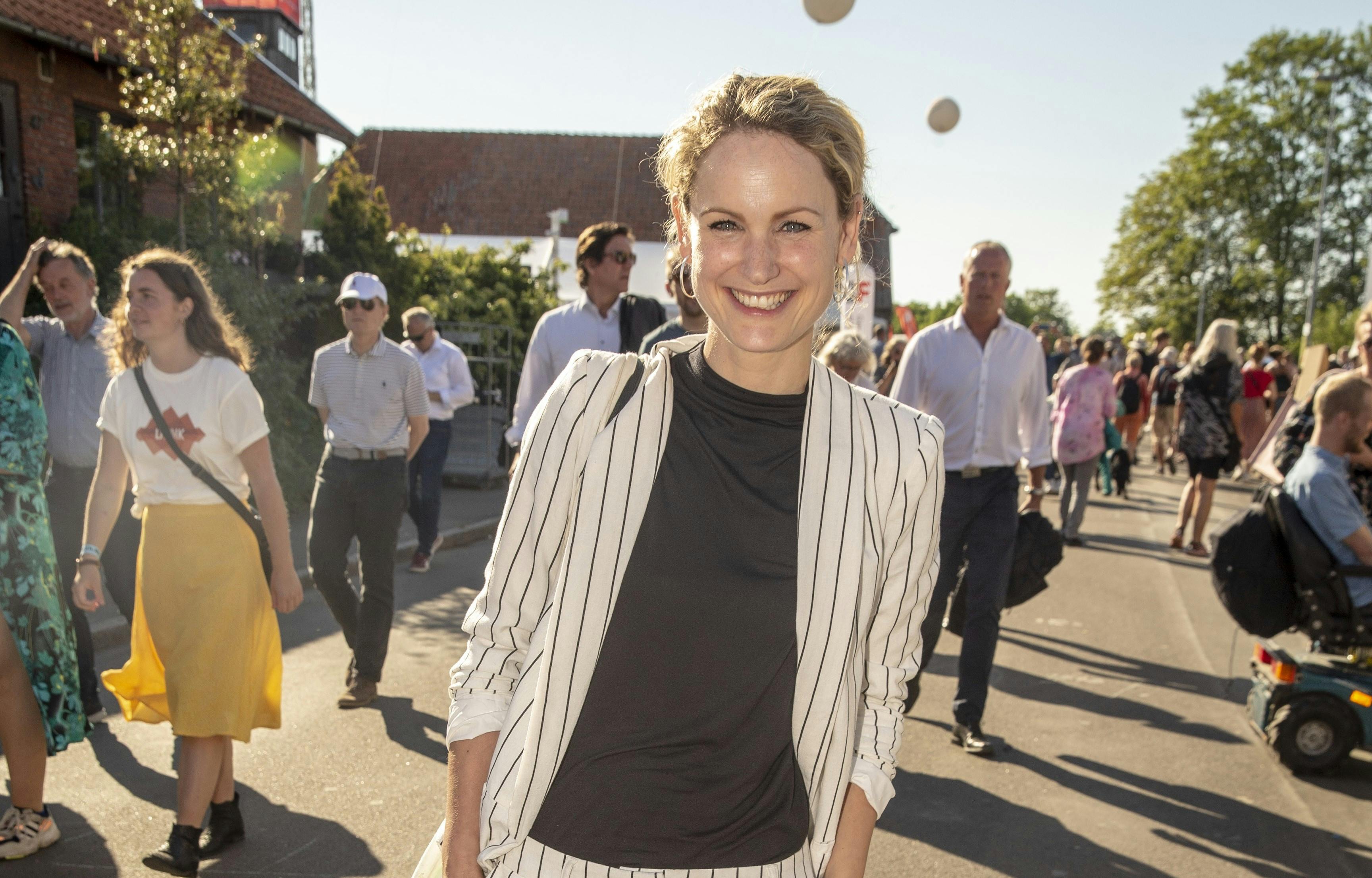 Pernille Skipper under årets Folkemøde på Bornholm - nu sætter hun snart kursen mod USA.