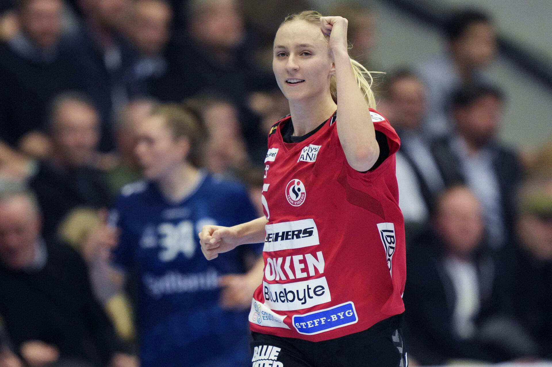 Henny Reistad i aktion for Esbjerg.