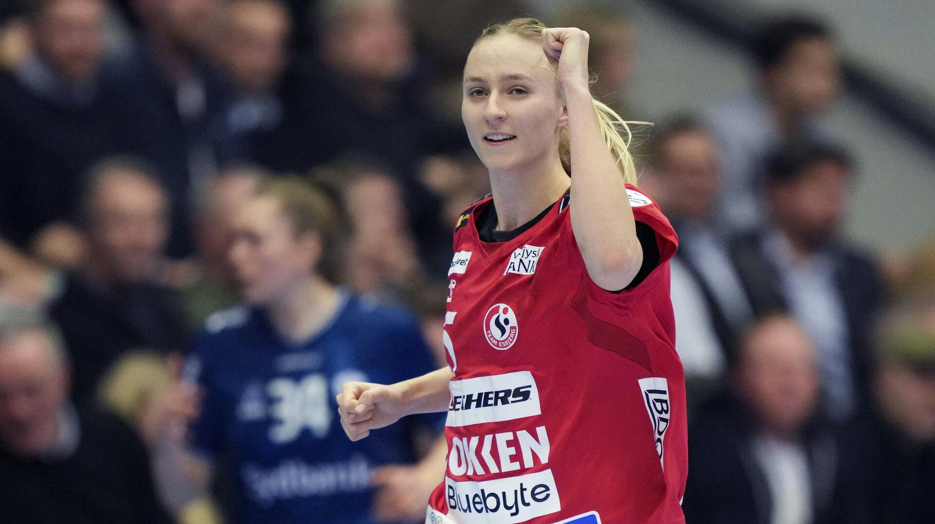 Henny Reistad i aktion for Esbjerg.