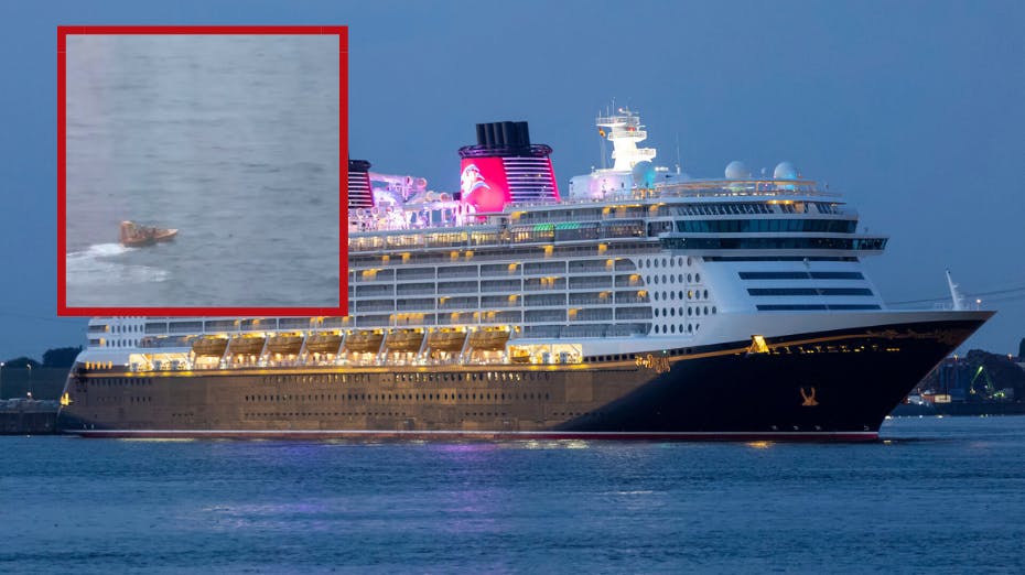 Uhyggelige scener udspillede sig fredag på et Disney-krydstogtskib ud for Floridas kyst: En pige faldt overbord, hvorefter hendes far resolut sprang i vandet for at redde hende 