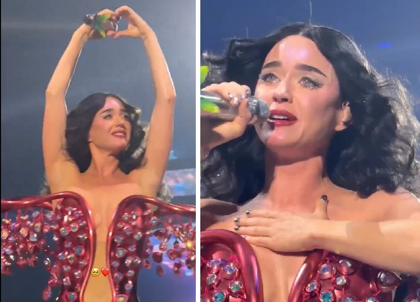 Katy Perry kæmpede med tårekanalerne til sin seneste koncert.