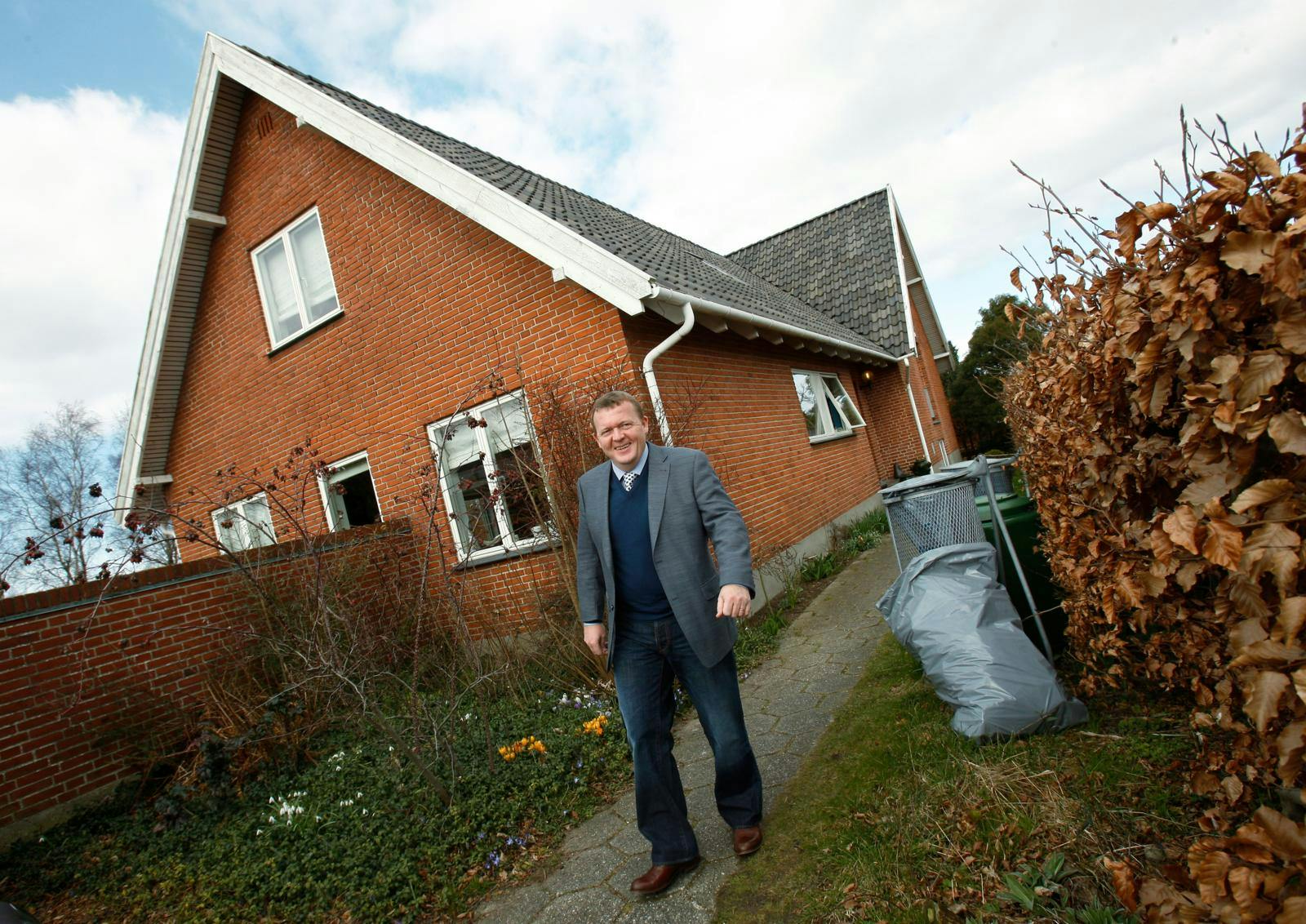 Sådan så det ud i 2009, da Lars Løkke Rasmussen viste villaen frem. Der er sket meget siden - men hjemmet er igen hans og konens private bopæl.