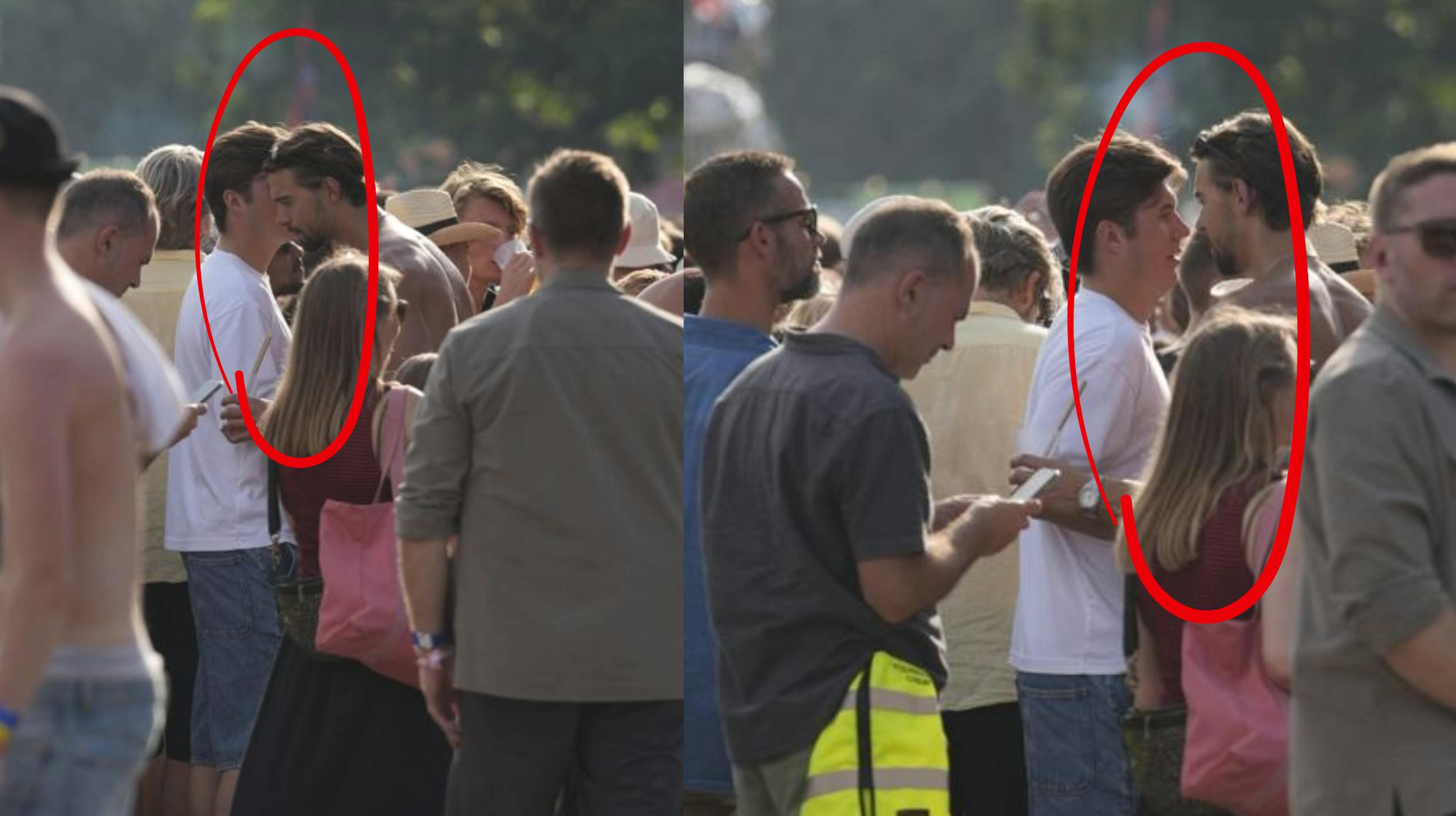 Der skulle tales tæt og højt for, at de to danske kendisser kunne høre hinanden.