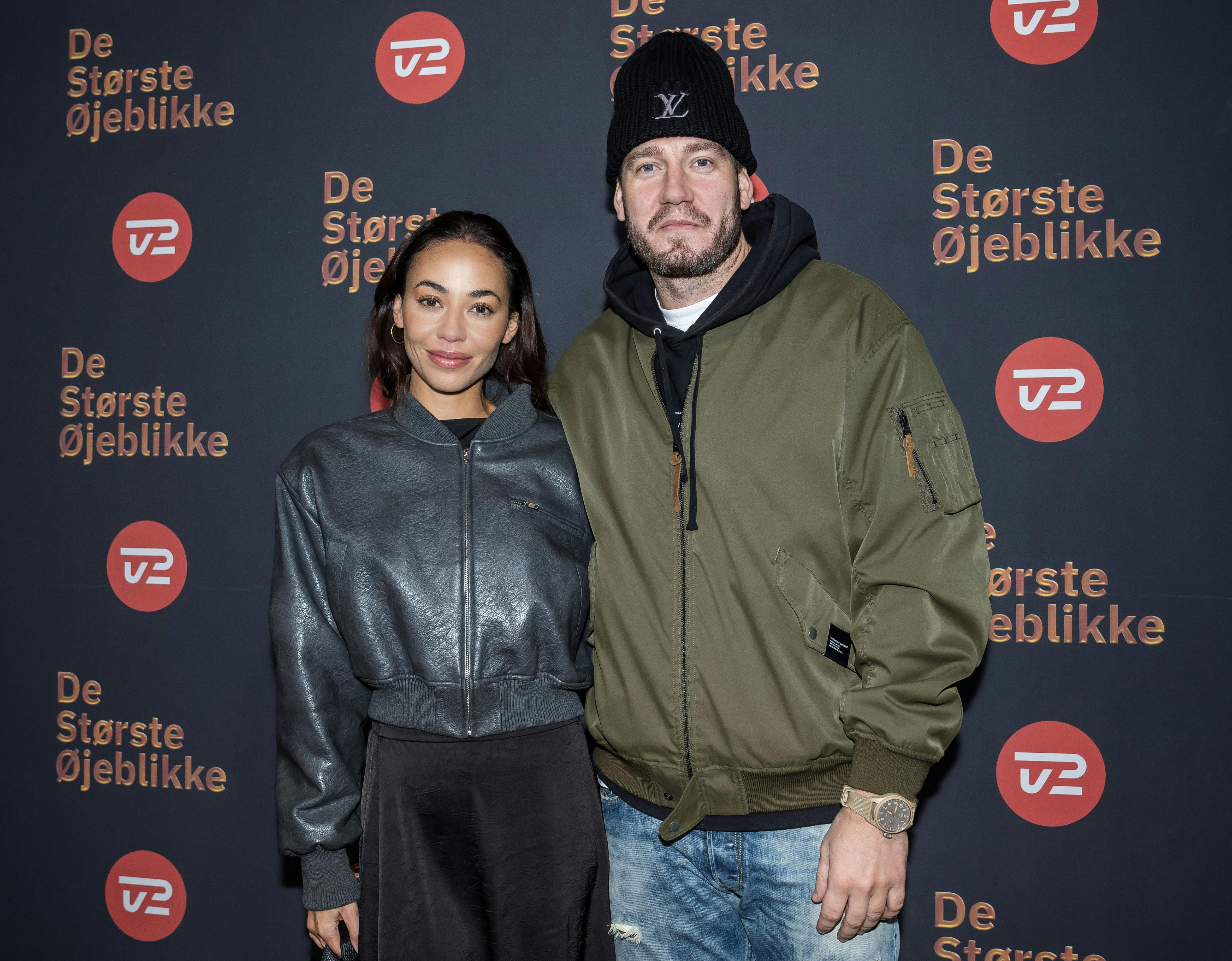 Nicklas Bendtner sammen med sin forlovede, Sus Wilkins.