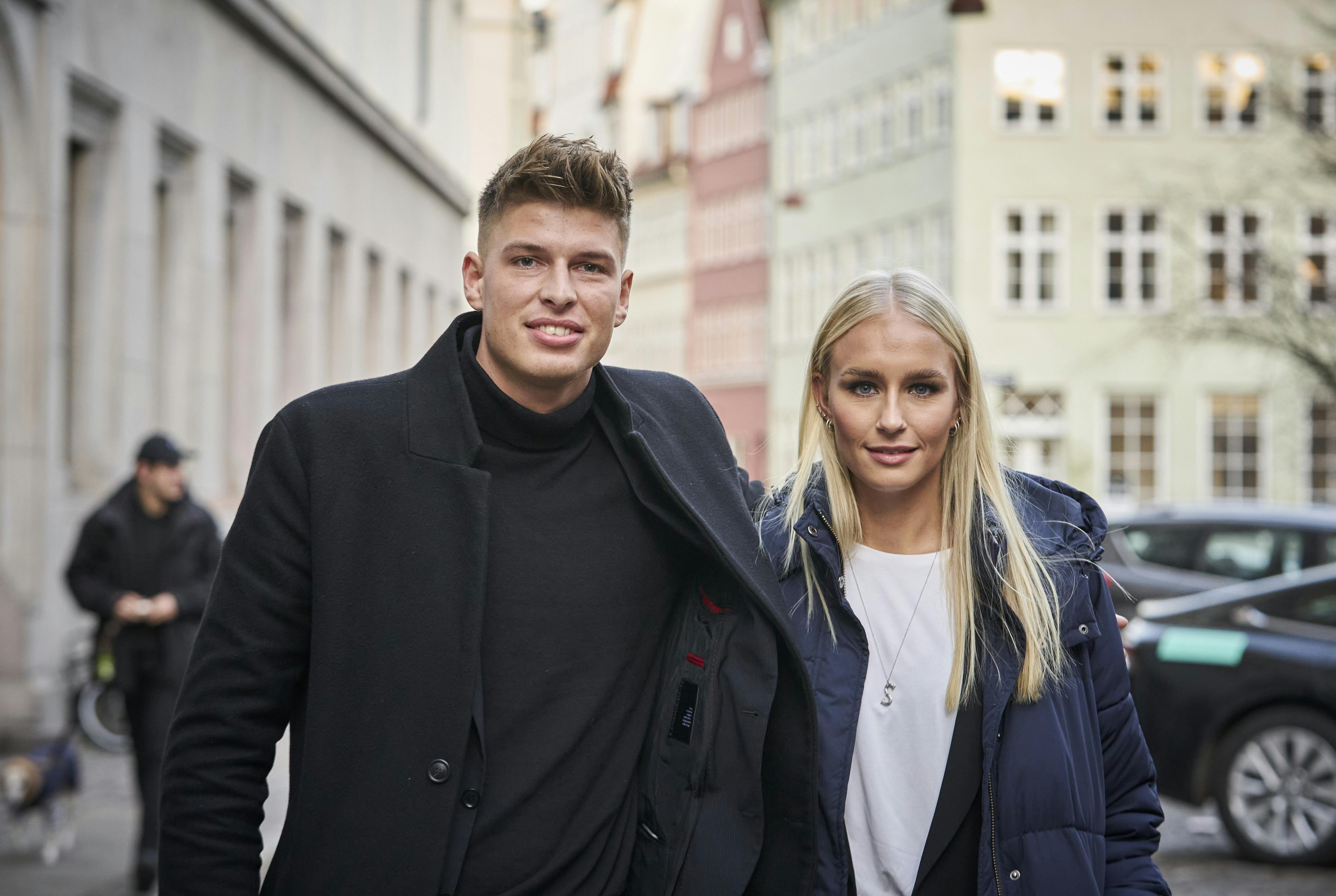 Her ses David Jarsbo og Sille Nimholm sammen, dengang der var bedre stemning imellem dem.