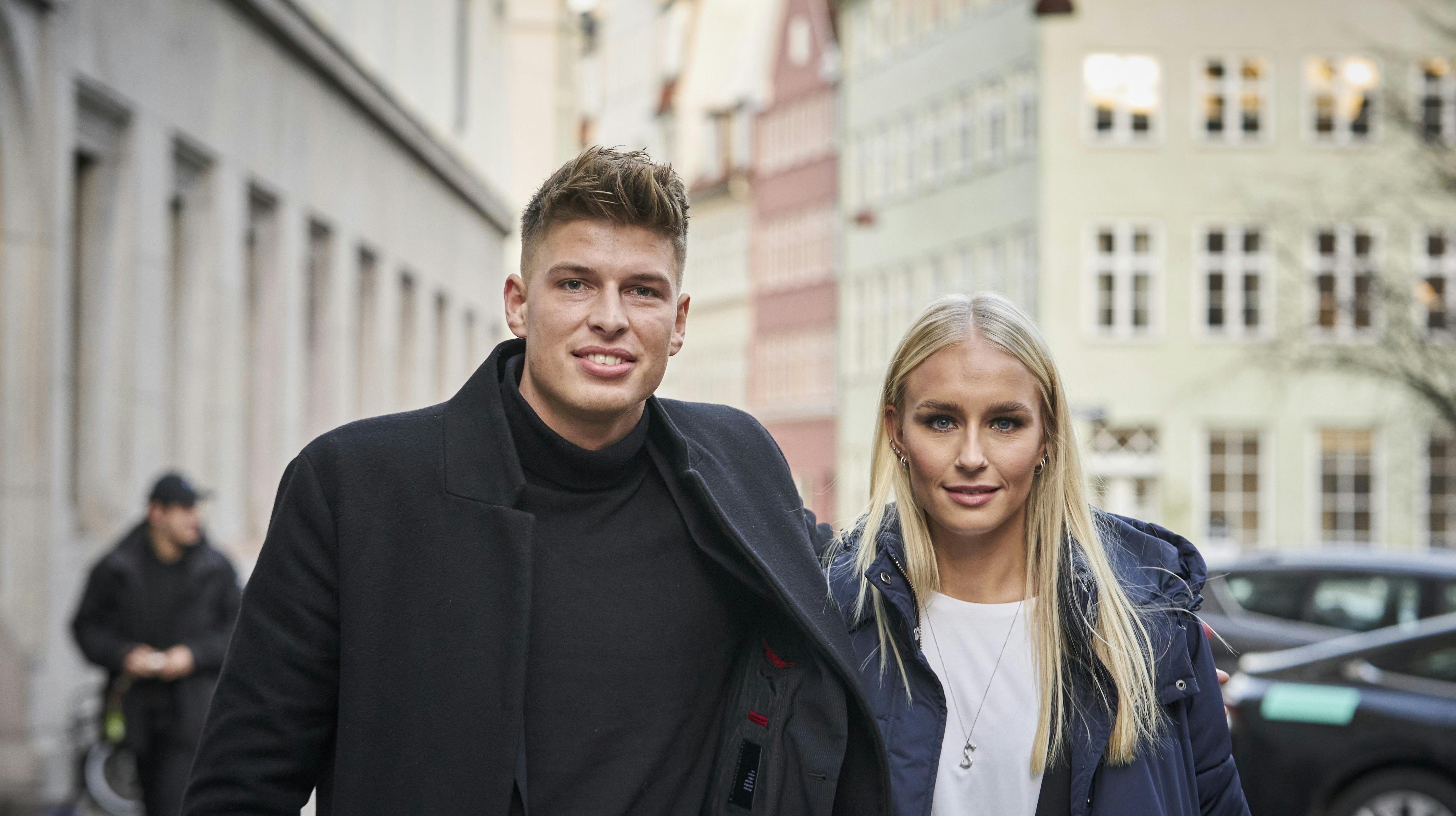 Her ses David Jarsbo og Sille Nimholm sammen, dengang der var bedre stemning imellem dem.