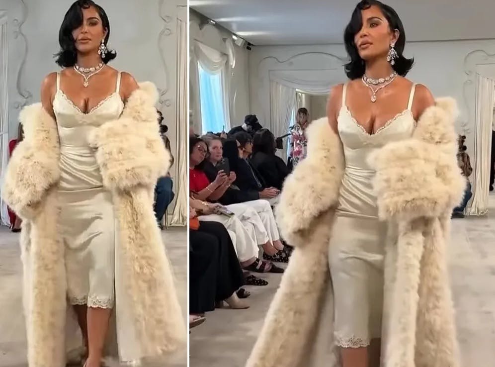 Kim K får drøje hug for sin Balenciaga-catwalk.