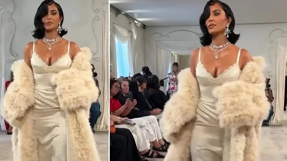 Kim K får drøje hug for sin Balenciaga-catwalk.