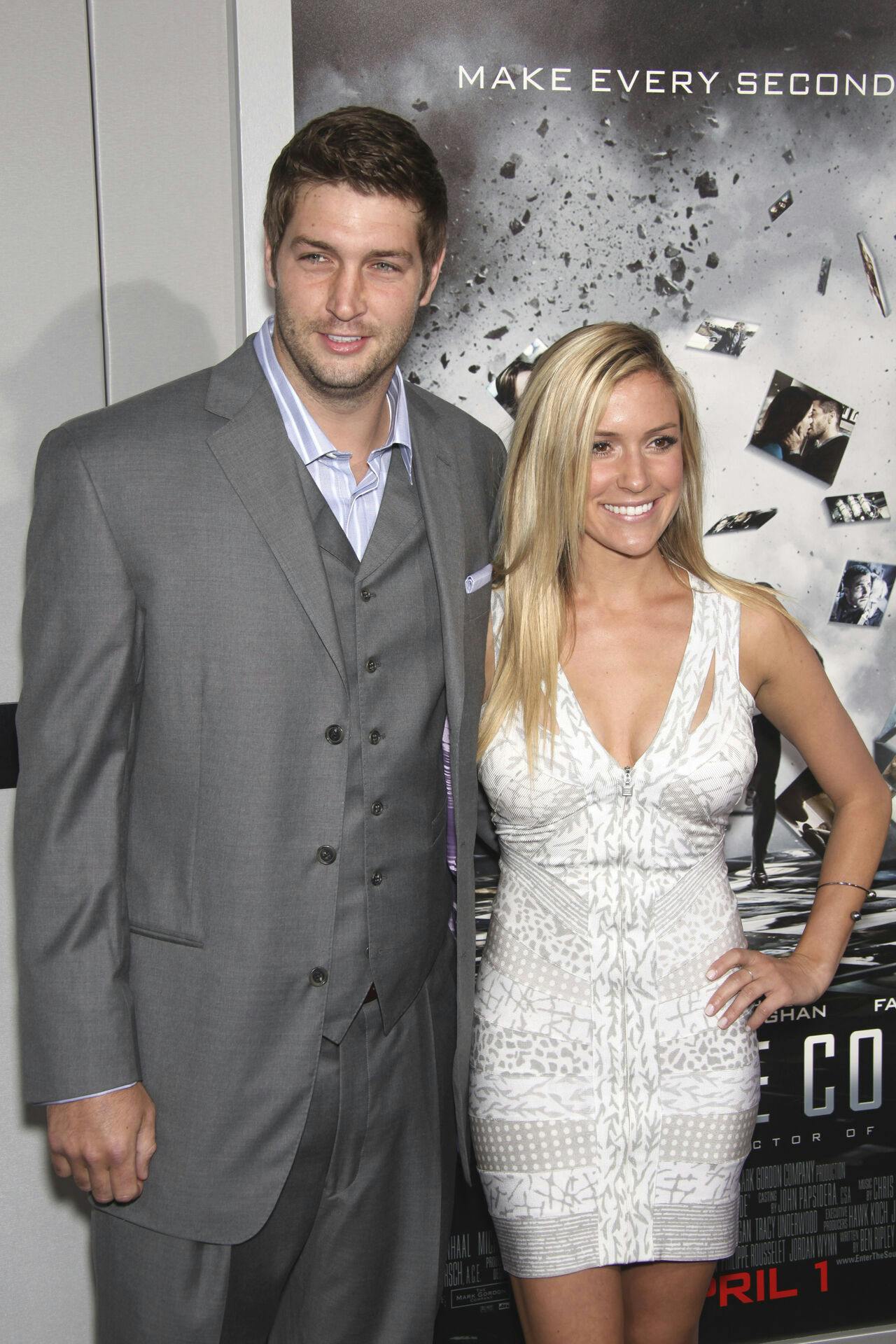 Her ses Jay Cutler sammen med sin ekskone.