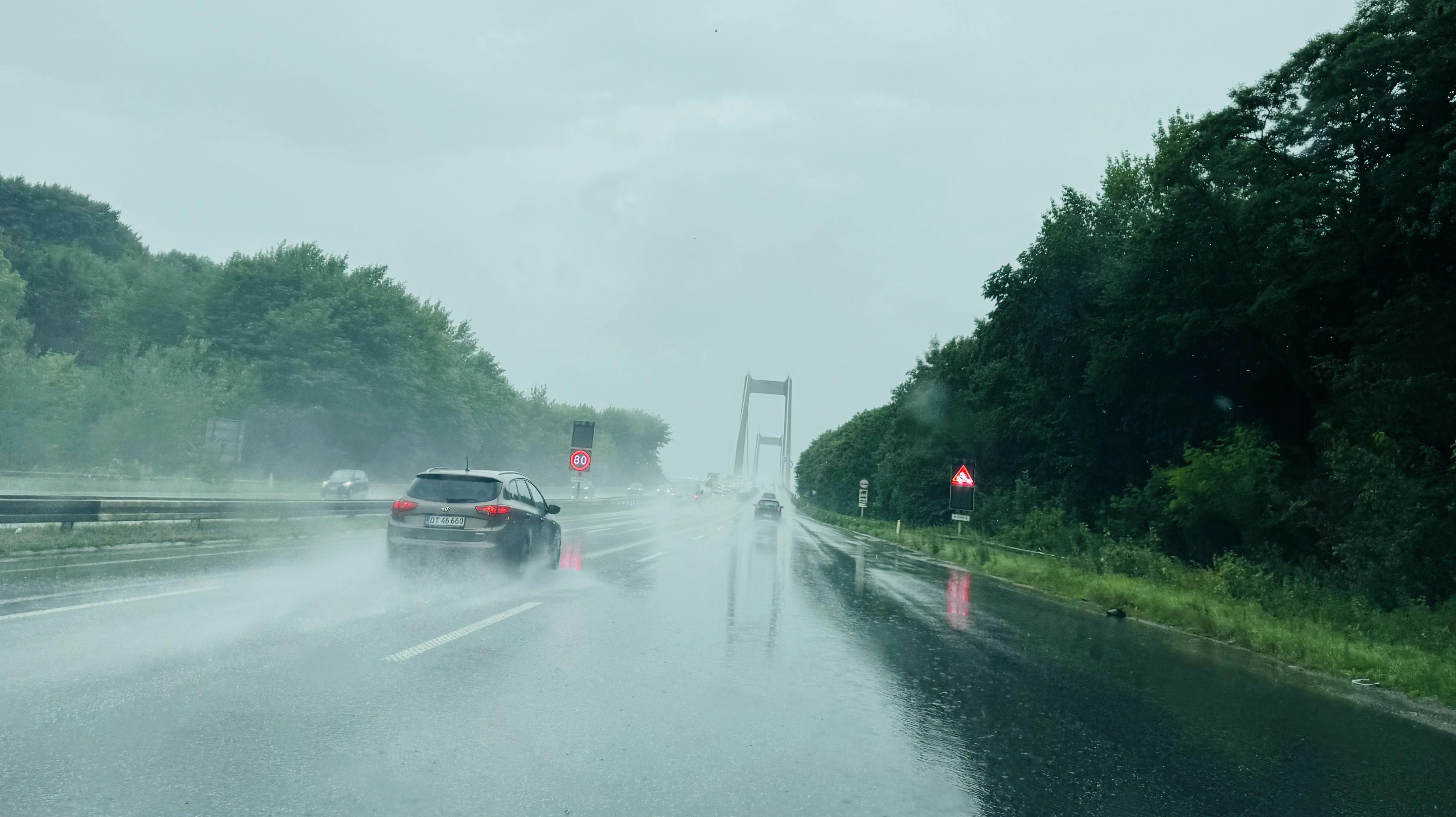 Det kan igen blive en våd dag på både vejene og i haverne.
