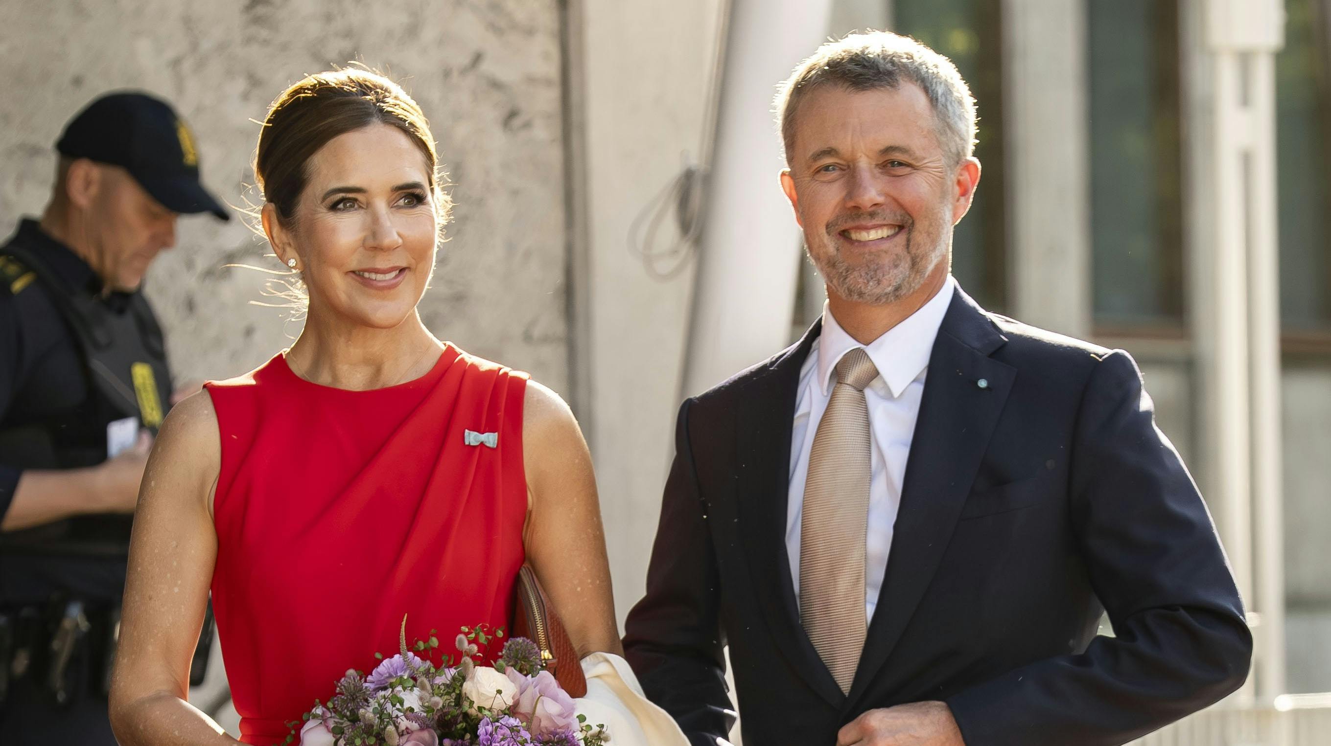 Dronning Mary og kong Frederik til den officielle åbningsceremoni i anledning af, at Danmark overtager EU-formandsskabet.